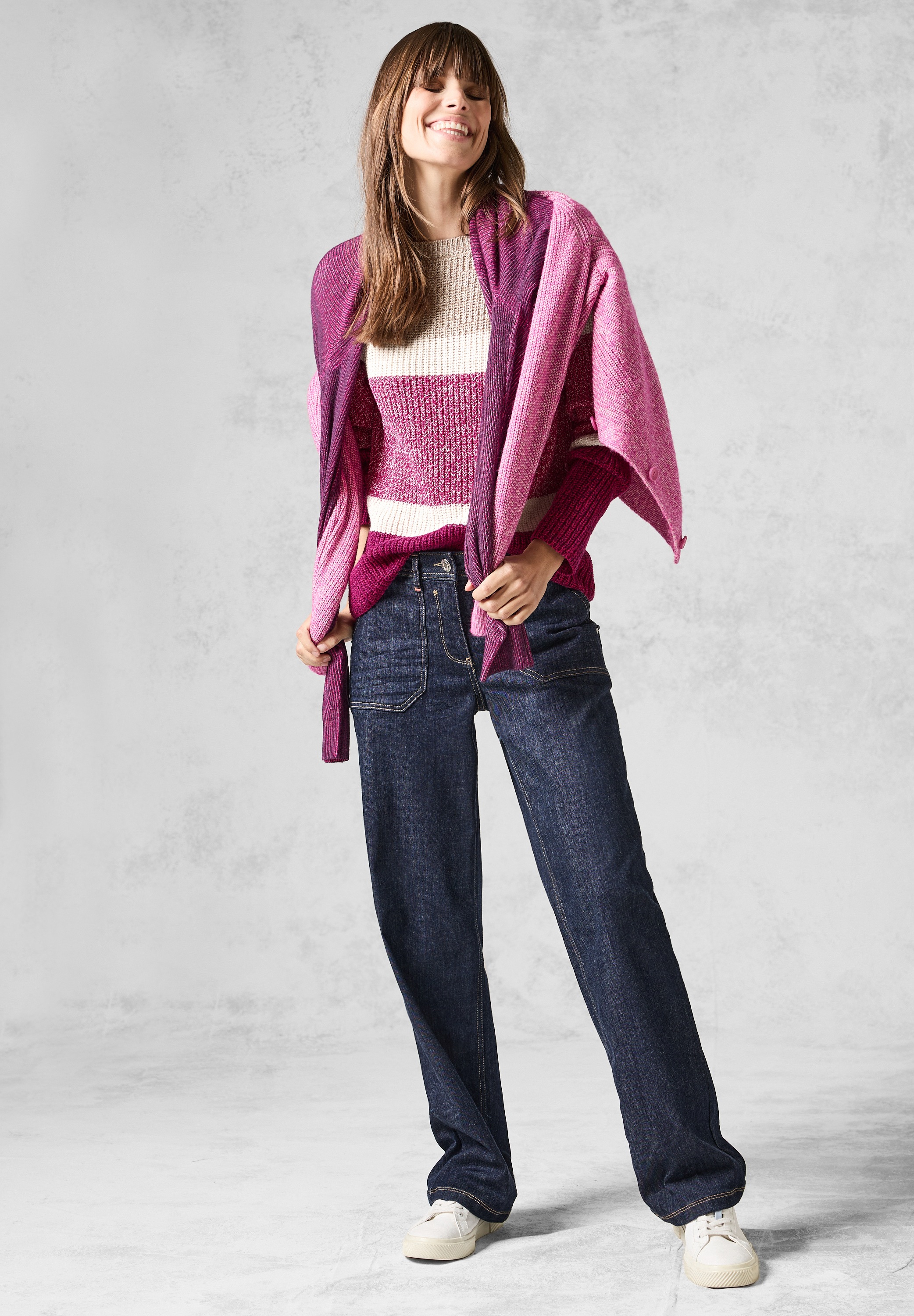Cecil Strickpullover, mit Streifen