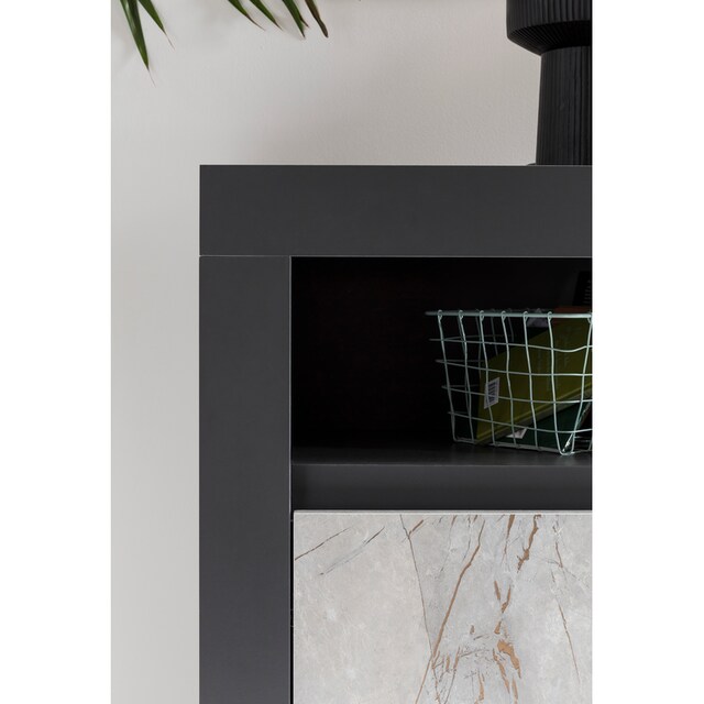 Home affaire Sideboard »Stone Marble«, mit einem edlen Marmor-Optik Dekor,  Breite 200 cm | BAUR