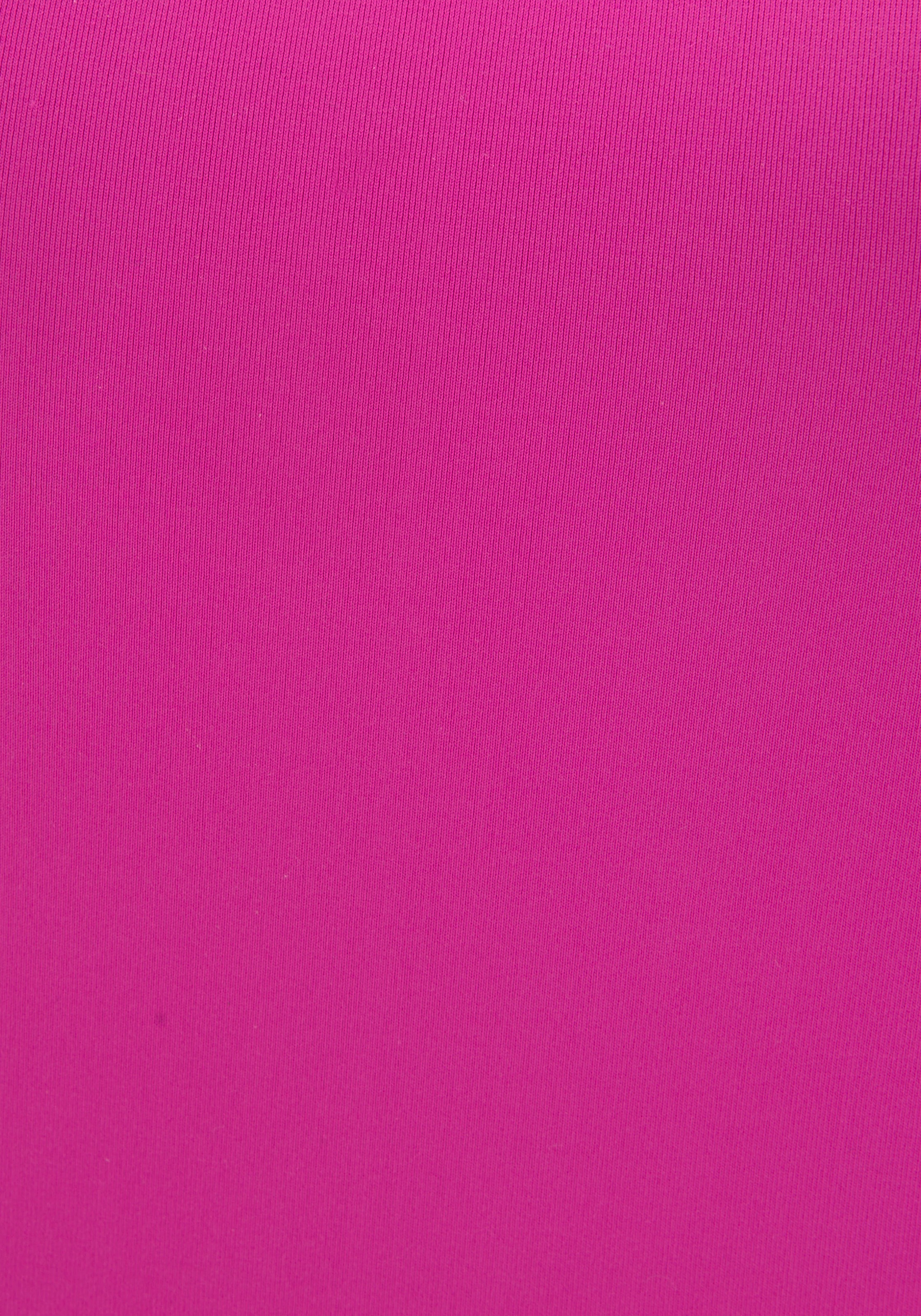 Badeanzug ELBSAND, Damen, Gr. 42, Cup F, pink (fuchsia), Recycling-Polyamid, unifarben, Badeanzüge Badeanzug, mit großem Schriftzug 3