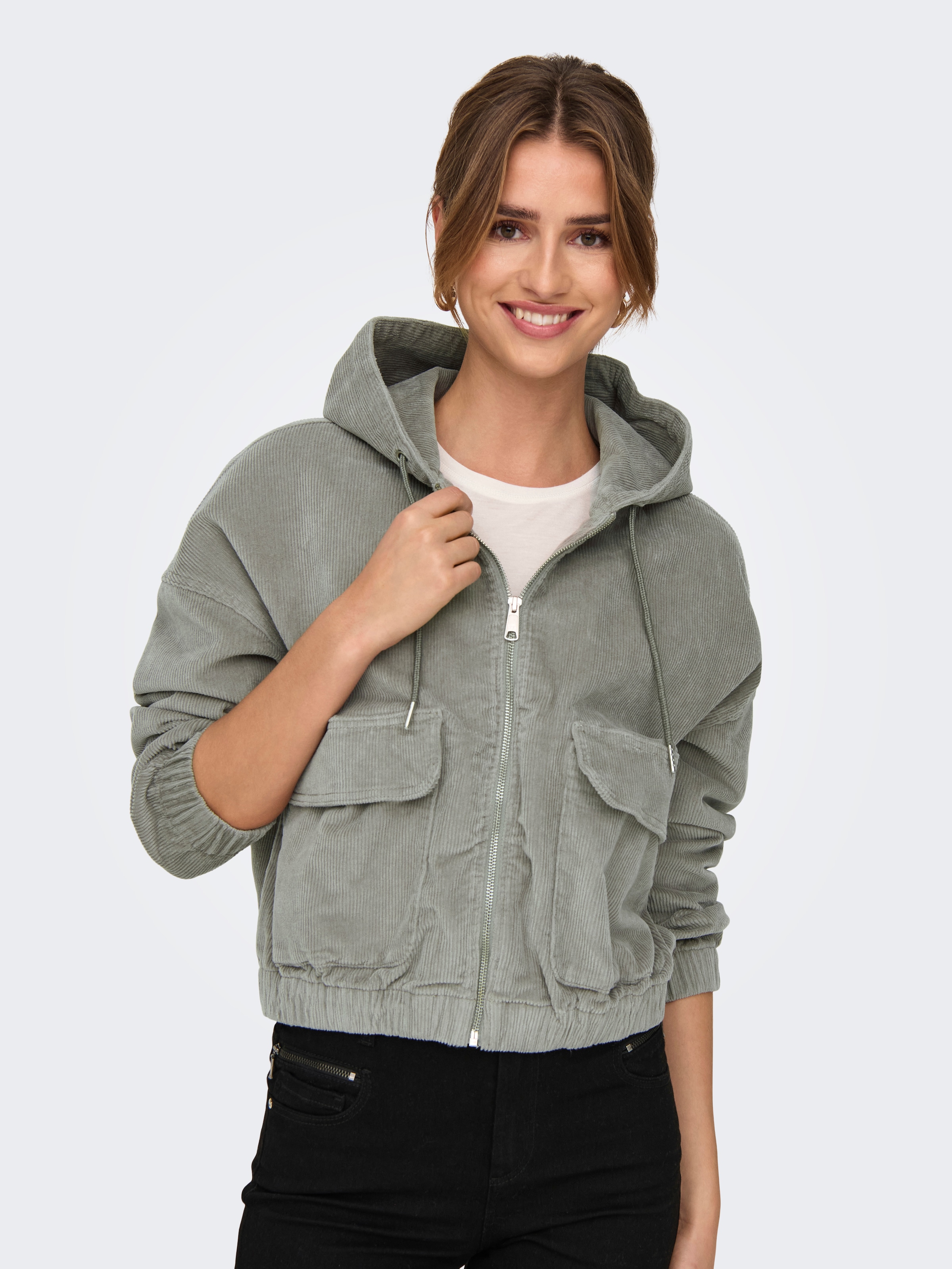 ONLY Cordjacke "ONLKENZIE L/S CORD JACKET PNT NOOS" mit Kapuze Baumwollmisc günstig online kaufen