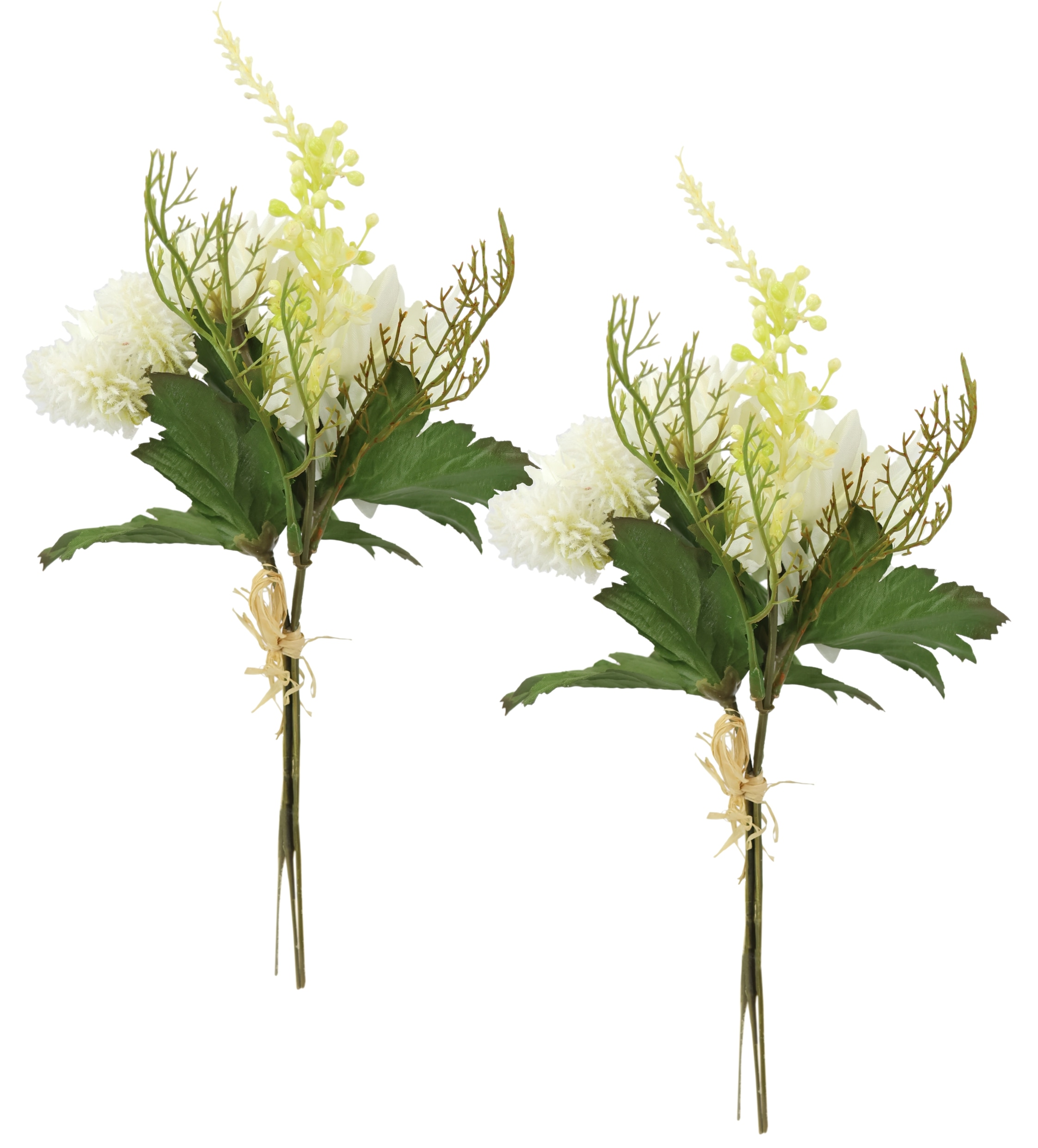 I.GE.A. Kunstblume »Chrysanthemen-Bund 2er Set«, 25cm Strauß künstlich Bouquet Seidenblume Blumenbouquet Blumenstrauß