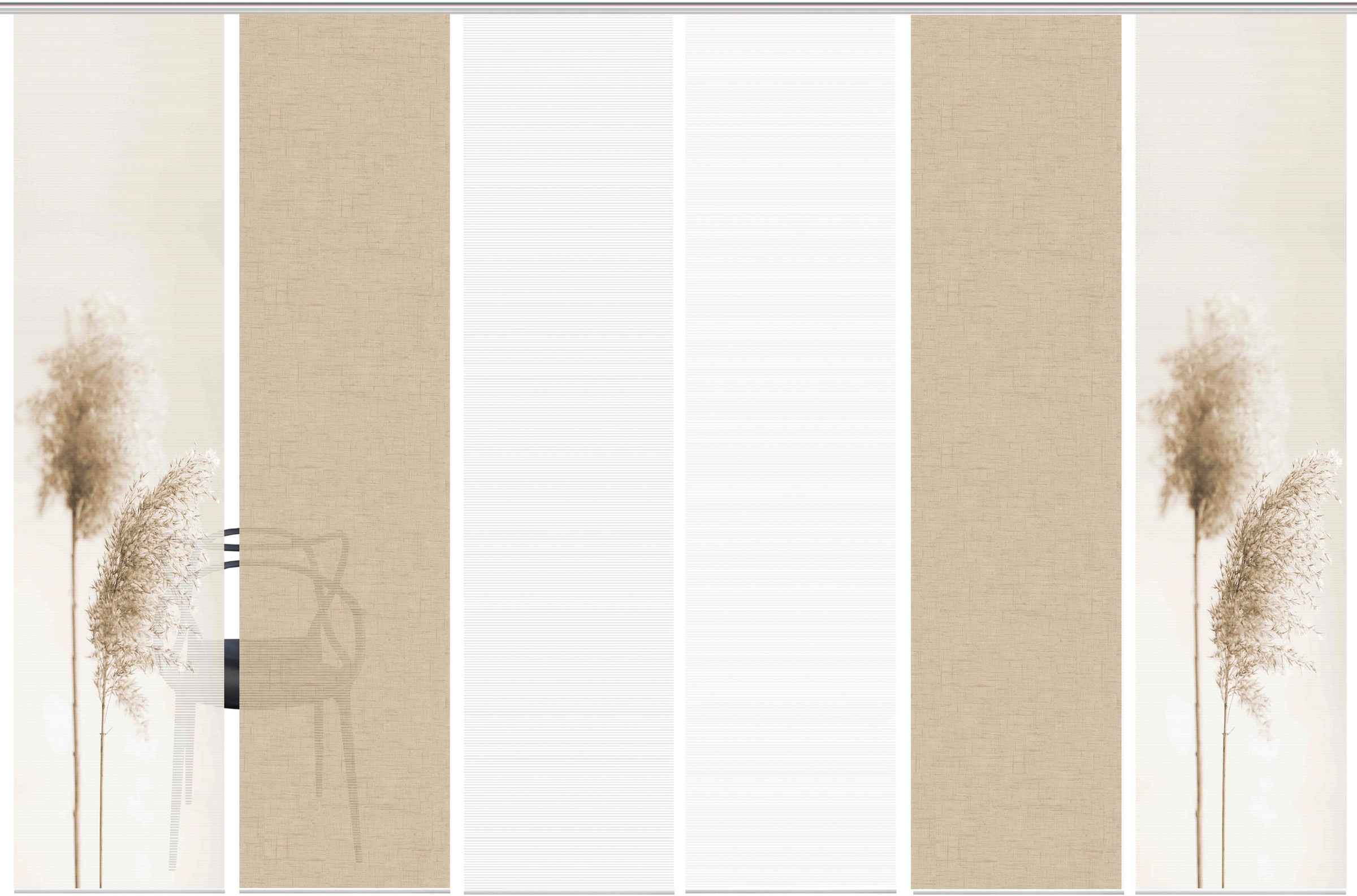 Vision S Schiebegardine "IRLOS 6er SET" Paneelwagen 6 Stk. tlg. Schiebevorh günstig online kaufen