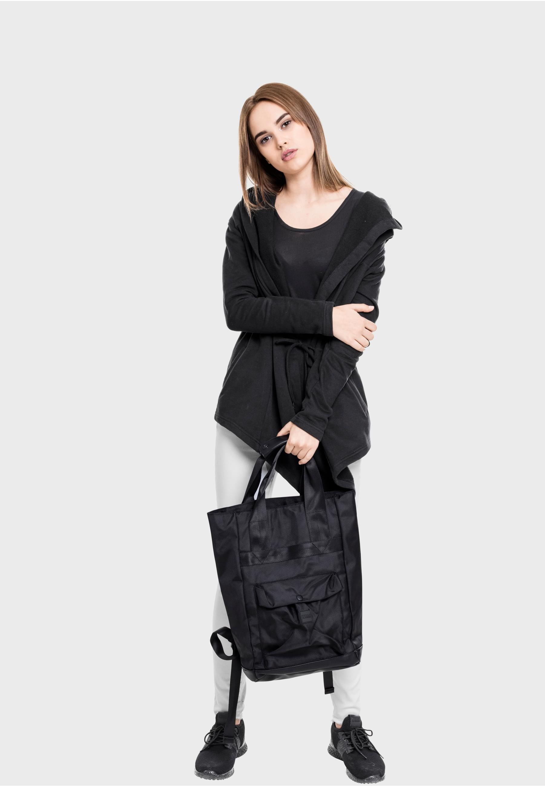 URBAN CLASSICS Strickjacke »Urban Classics Damen Ladies Hooded Sweat Cardigan« 1 Stk.