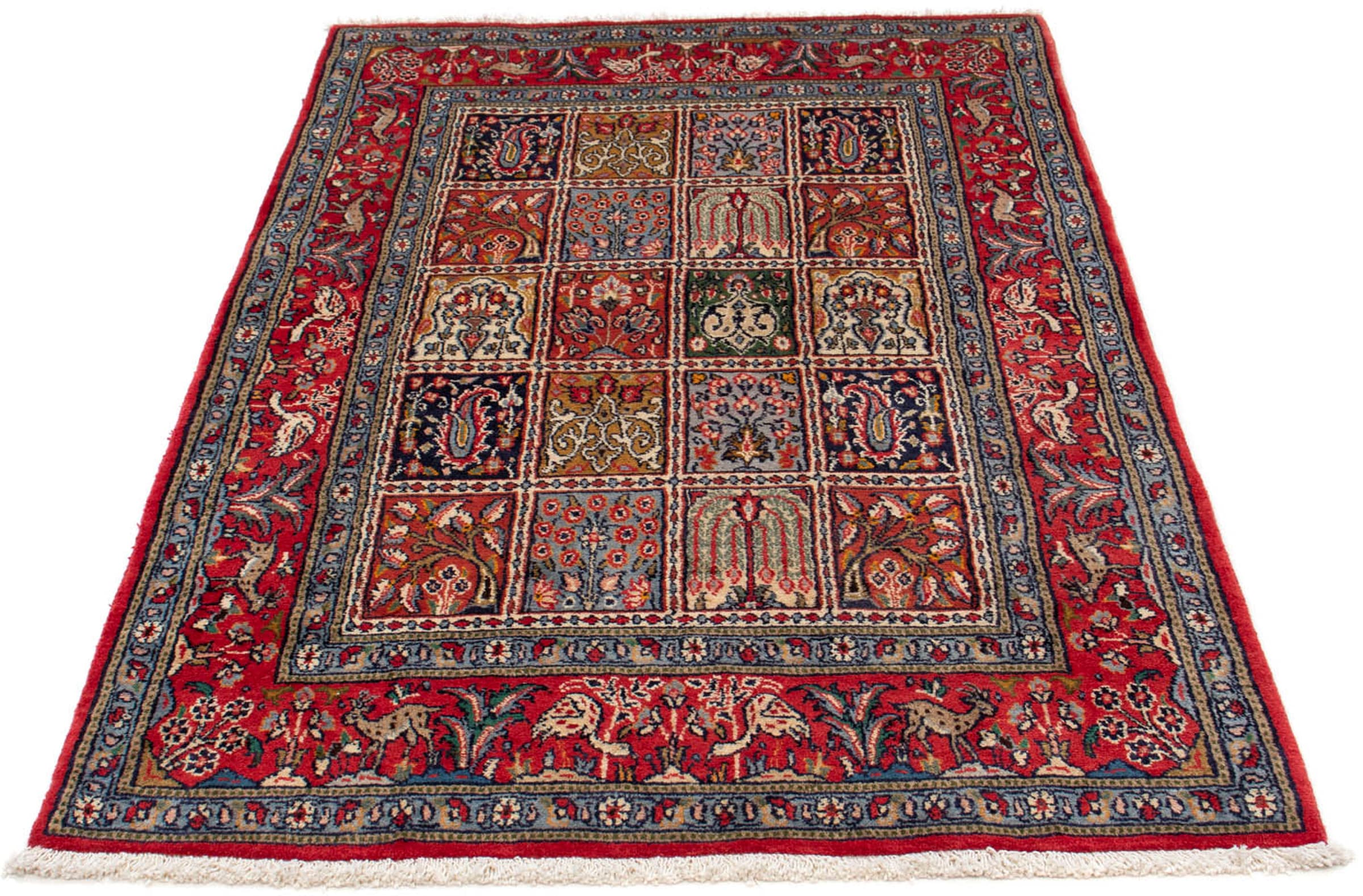 morgenland Orientteppich "Perser - Classic - 148 x 98 cm - rot", rechteckig, 10 mm Höhe, Wohnzimmer, Handgeknüpft, Einze