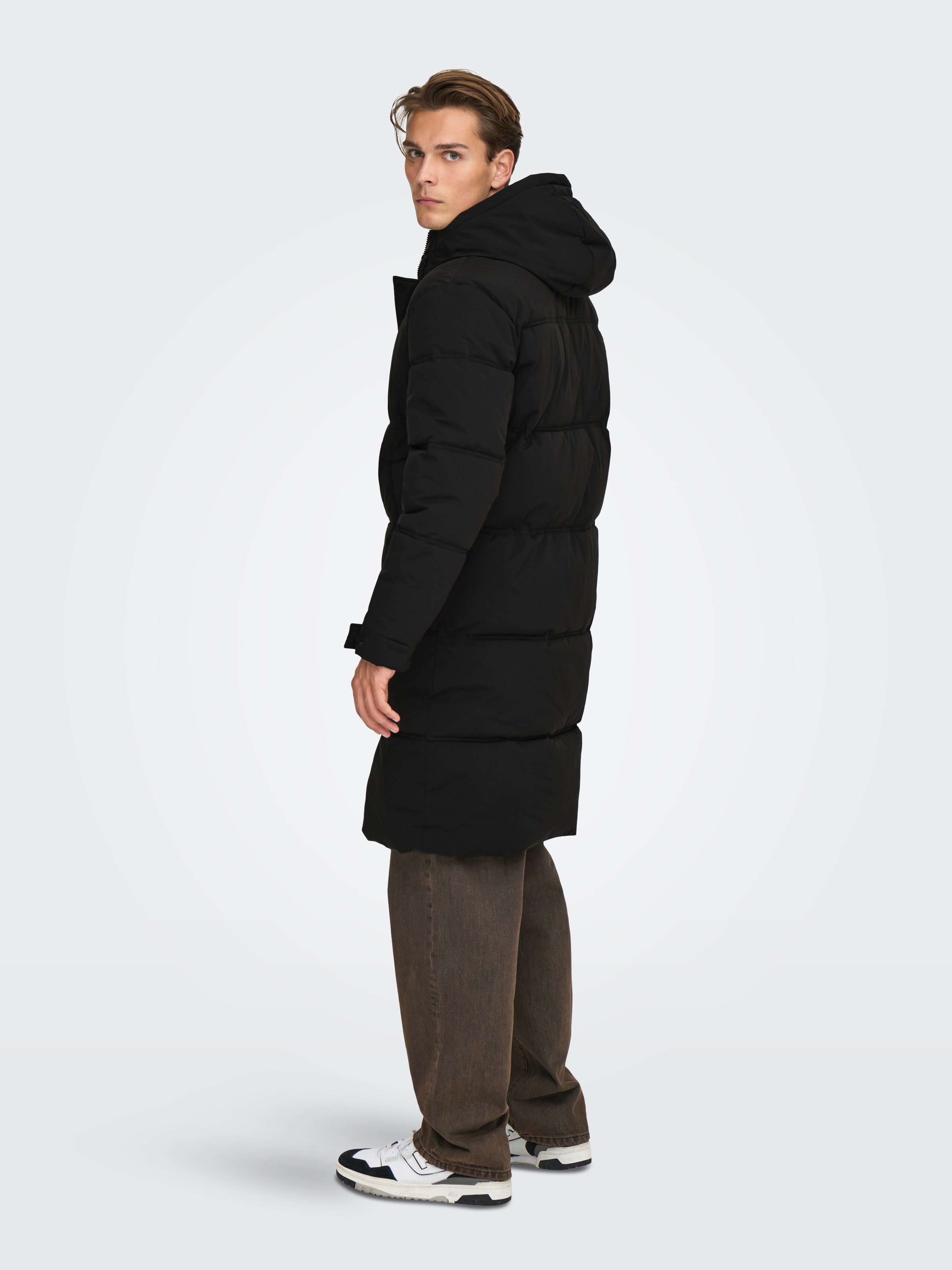 ONLY & SONS Steppjacke »ONSSEUL LONG PUFFER OTW« mit Kapuze