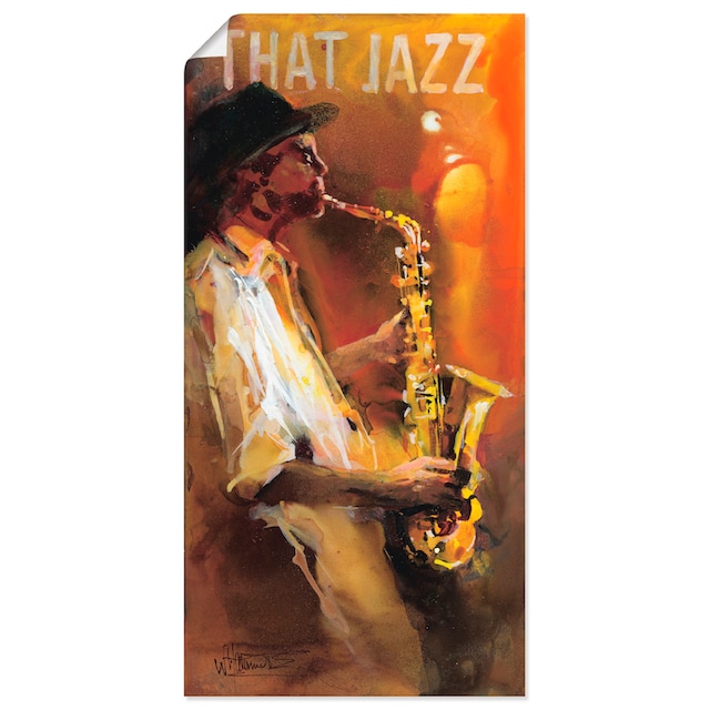 Artland Wandbild »Jazz«, Musiker, (1 St.), als Leinwandbild, Wandaufkleber  oder Poster in versch. Größen kaufen | BAUR