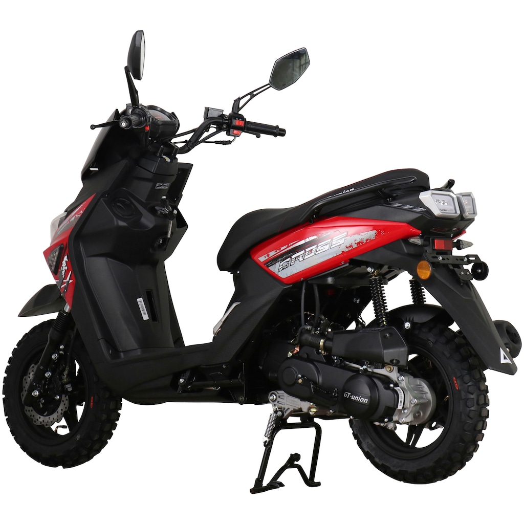 GT UNION Motorroller »PX 55 Cross-Concept 2.0 50-45«, 50 cm³, 45 km/h, Euro 5, 3 PS, (Komplett-Set, 2 tlg., mit Topcase)