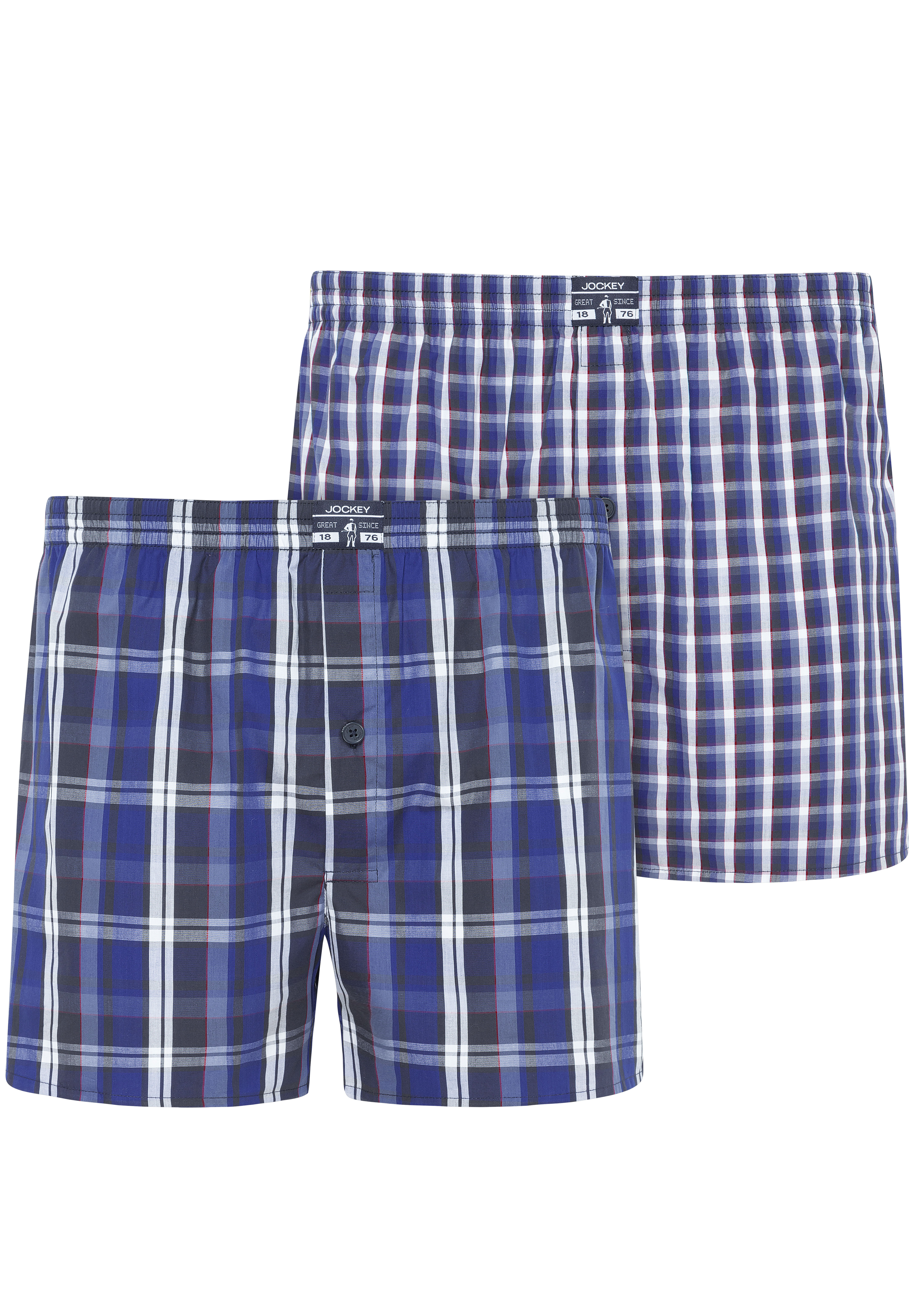 Jockey Webboxer "Everyday Striped" mit Marken Weblabel am Bund