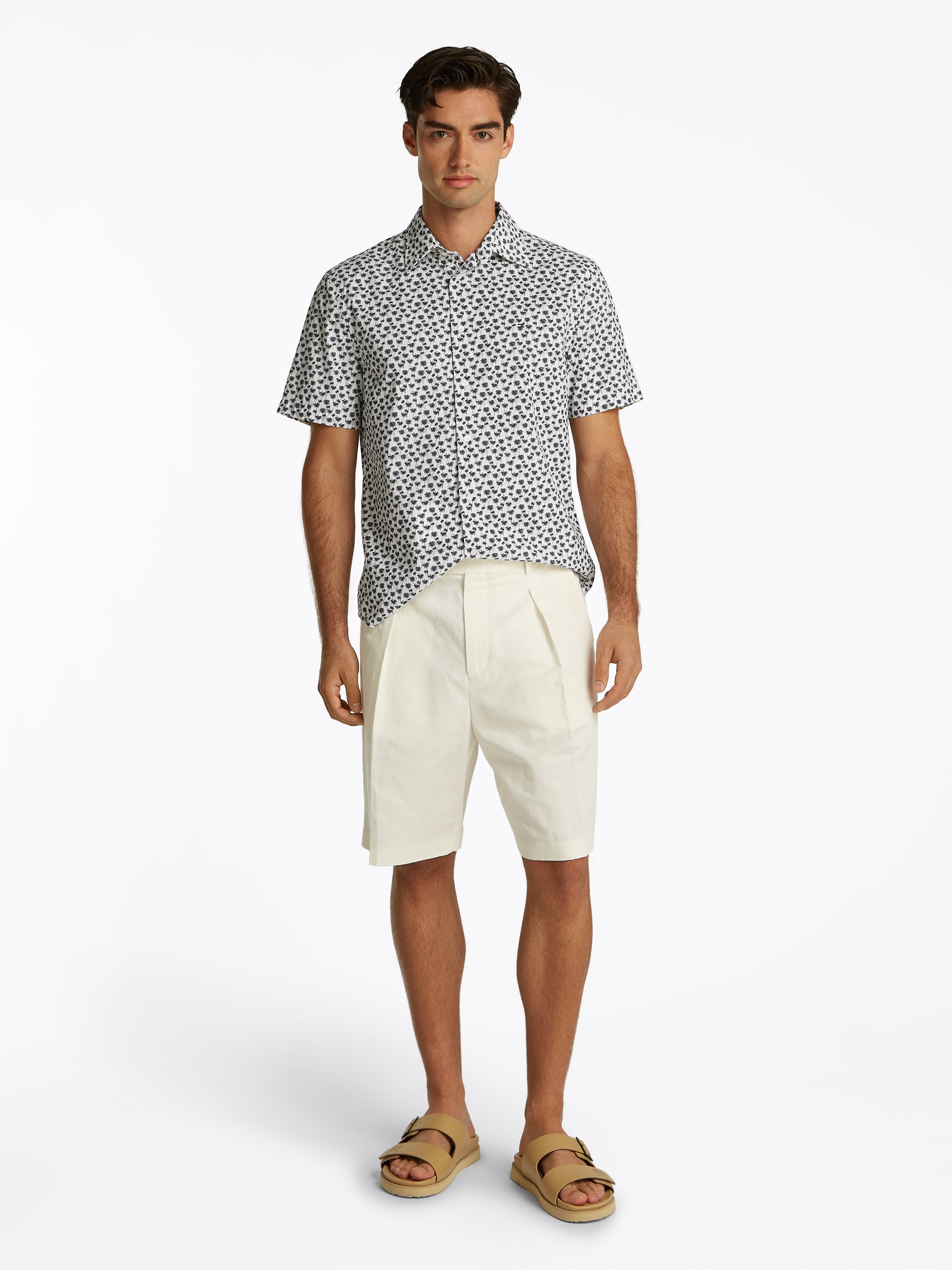 Thumbnail - Tommy Hilfiger Kurzarmhemd "FLEX POPLIN PALM SS Slim Fit SHIRT"