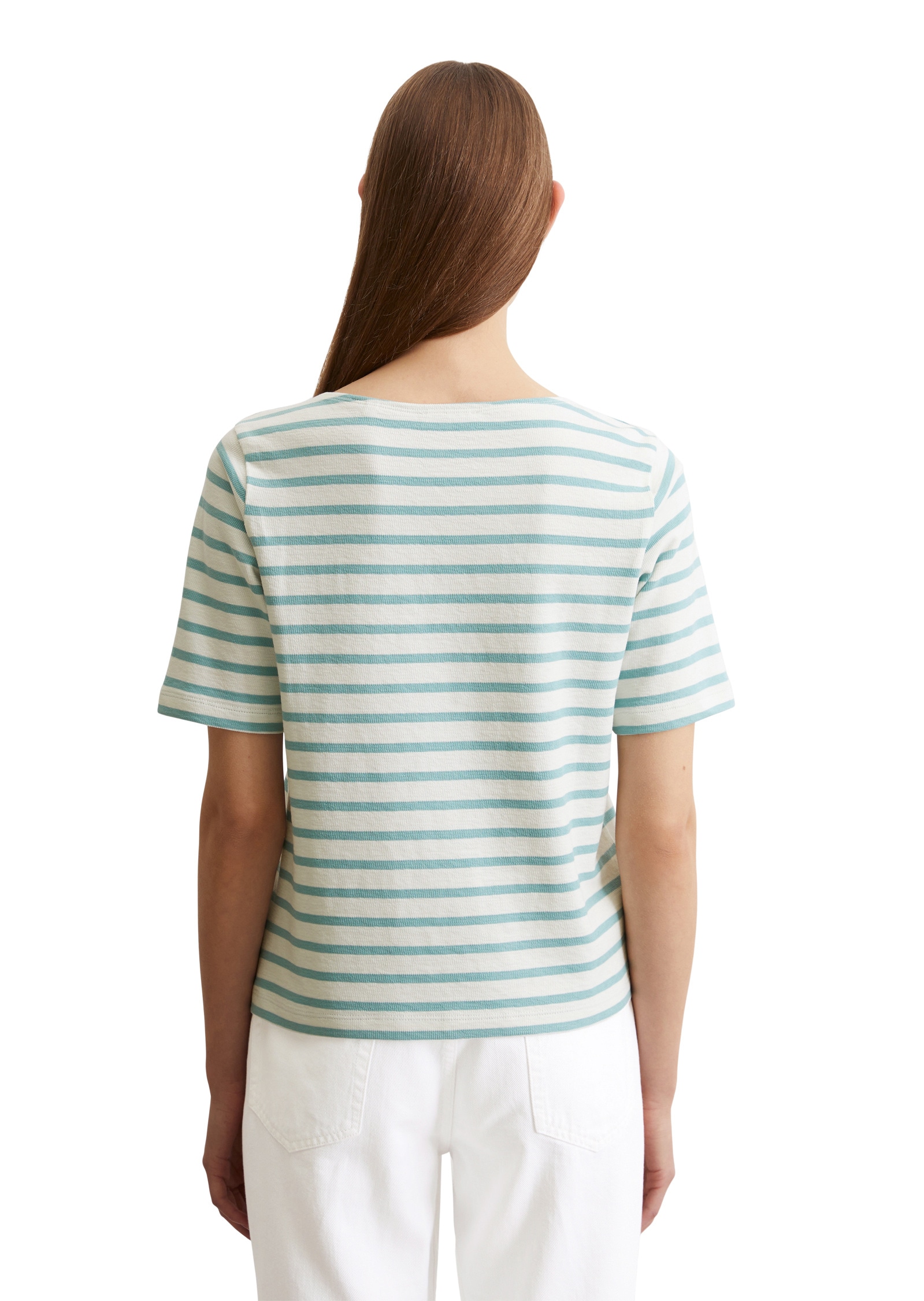 Marc O'Polo T-Shirt »mit garngefärbtem Streifenmuster«