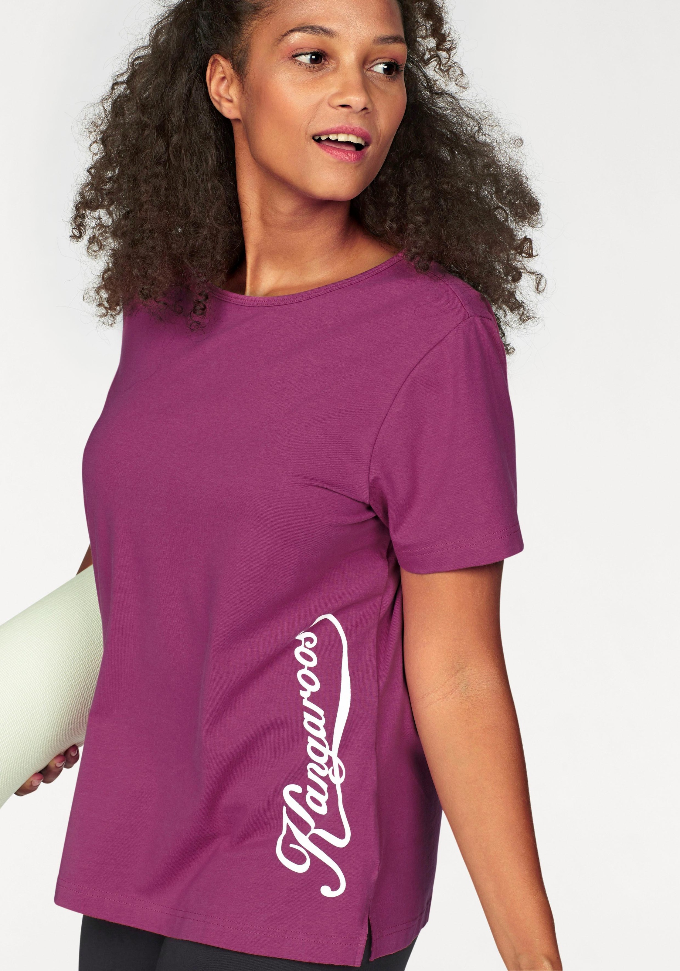 KangaROOS T-Shirt, Kurzarm, casual, unifarben, große Größen günstig online kaufen