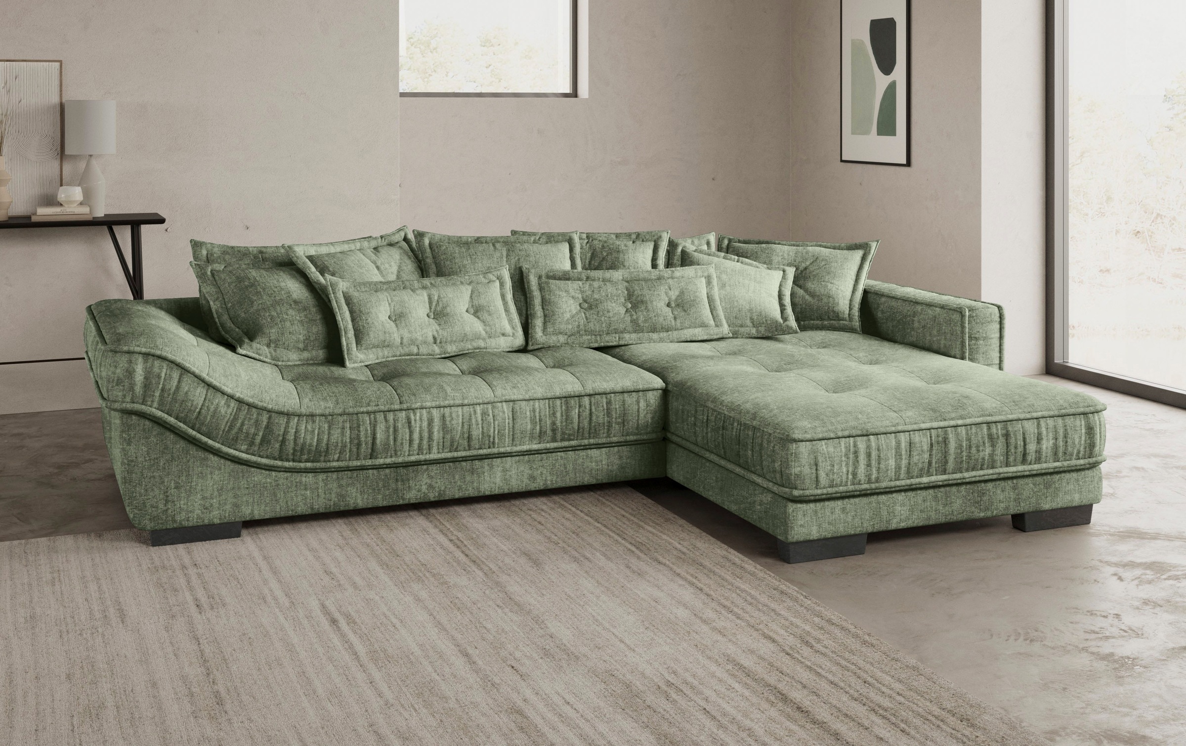 Mr. Couch Ecksofa »Diwan II, L-Form«, Wahlweise mit Kaltschaumpolsterung bis 140 kg belastbar