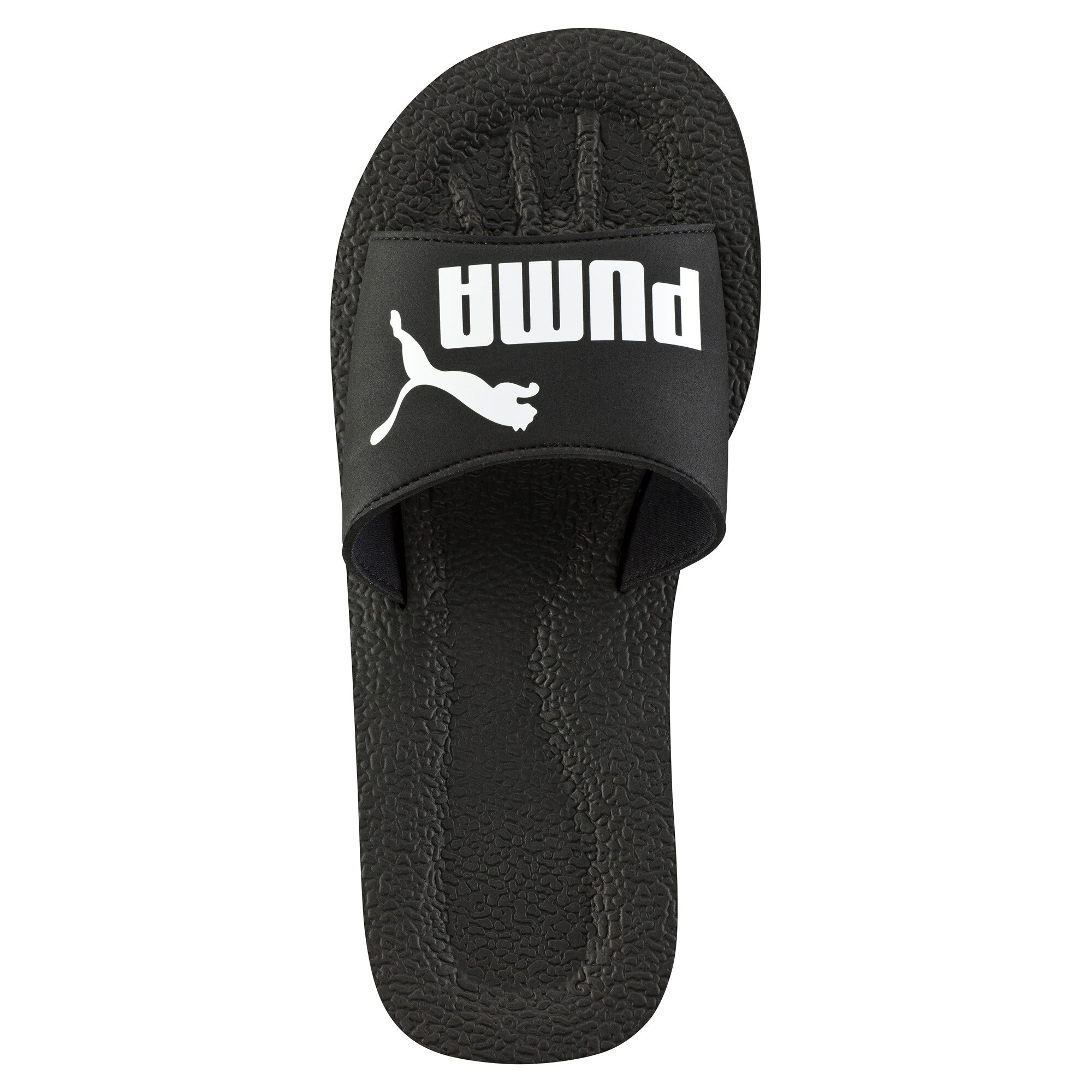 Badesandale PUMA "PURECAT", Damen, Gr. 48,5, schwarz-weiß (schwarz, weiß), Synthetik, Schuhe Badelatschen Pantolette, leichtes Gewicht, weiches Textil-Innenmaterial 2
