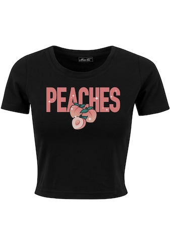 MisterTee Kurzarmshirt »Damen Peaches Cropped Tee«, (1 tlg.)
