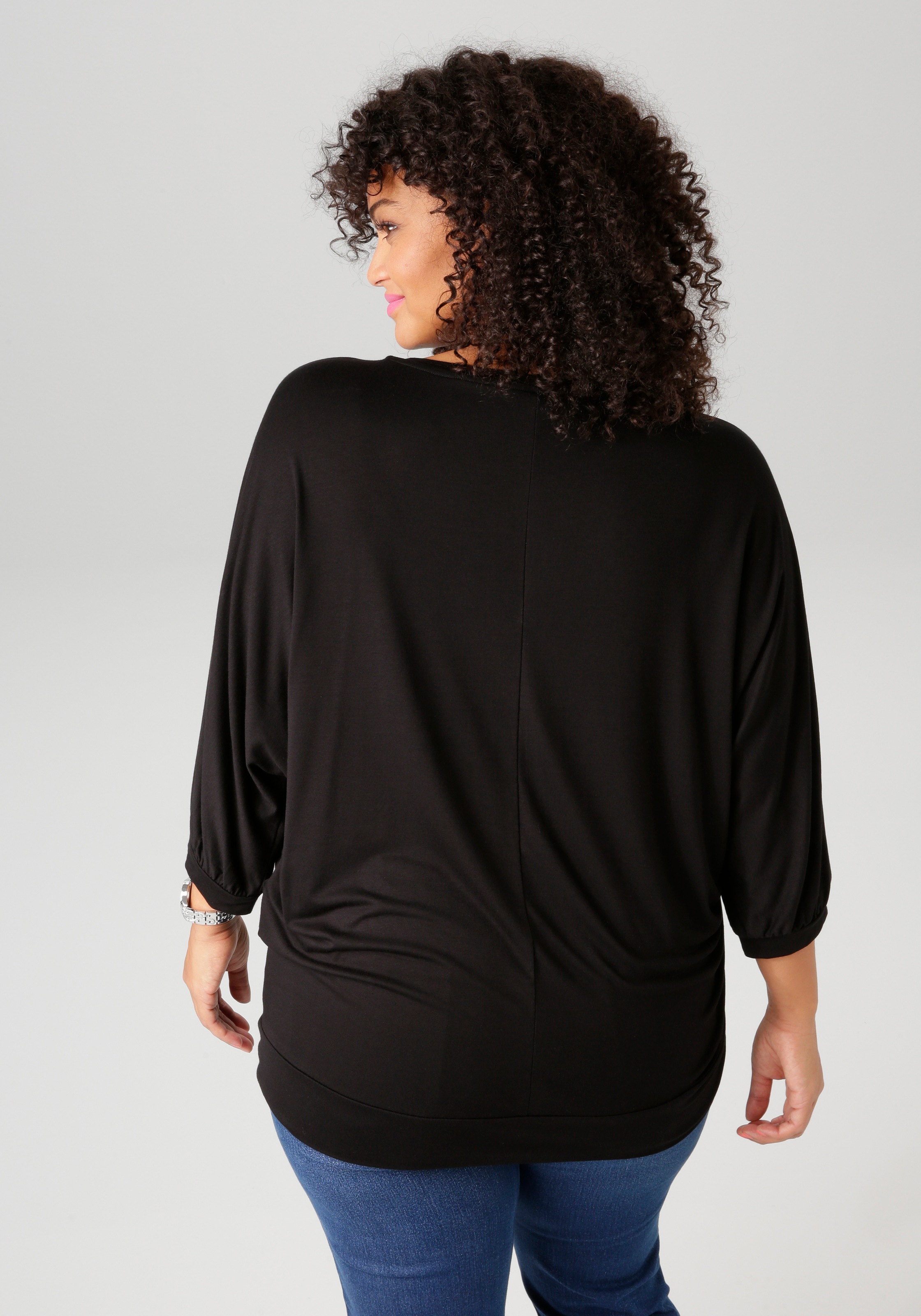 Aniston PLUS 3/4-Arm-Shirt, mit trendigem Druckmotiv günstig online kaufen