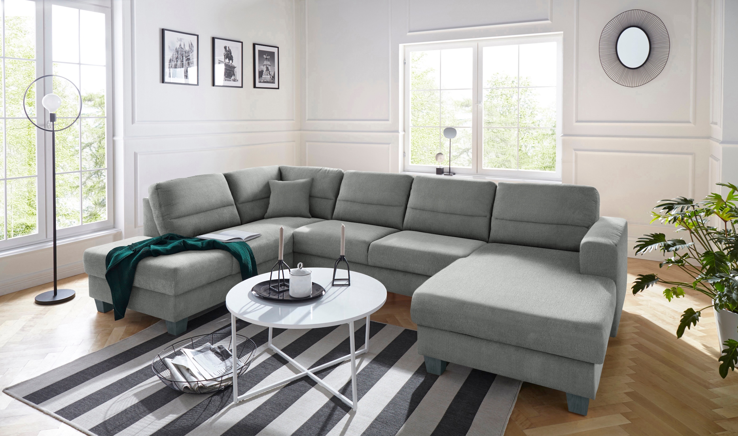 TRENDMANUFAKTUR Wohnlandschaft "Chamber, zeitlos&modern, hoher Sitzkomfort, günstig online kaufen