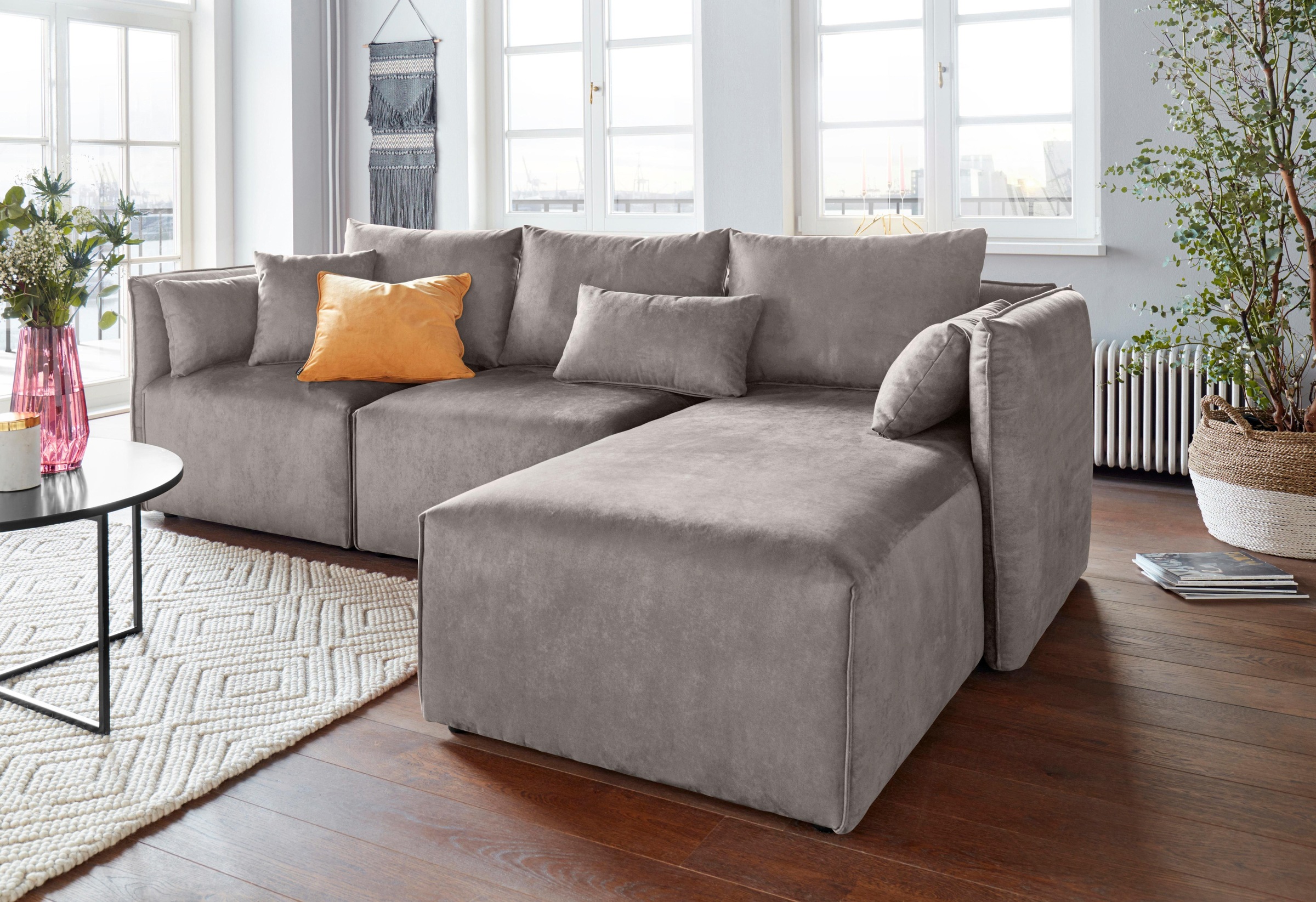 andas Ecksofa »Nöre«, (3 Teile), zusammengesetzt aus Modulen, in vielen Bezugsqualitäten und Farben