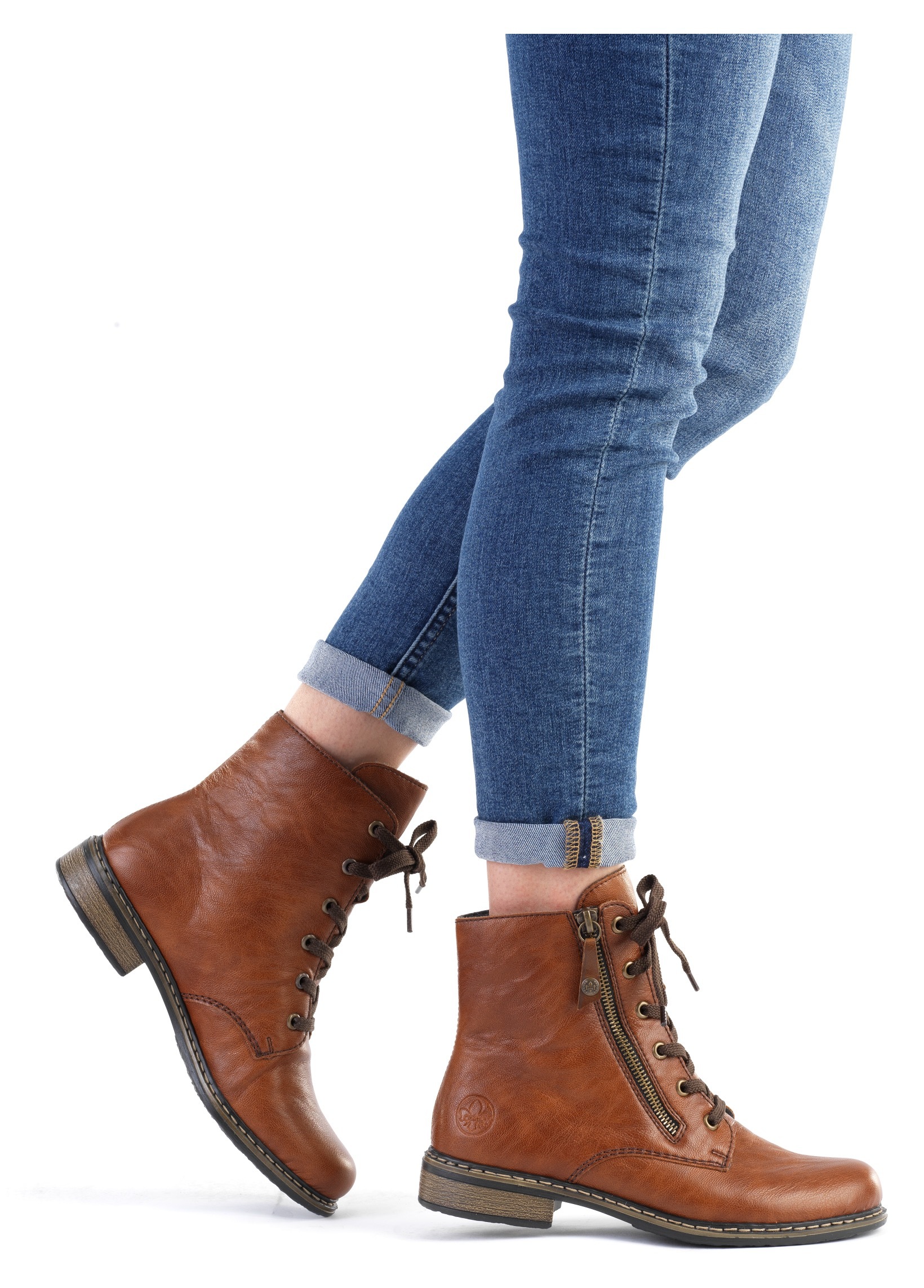 Rieker Stiefelette Schnürstiefelette, Schnürboots mit Reißverschluss an der günstig online kaufen