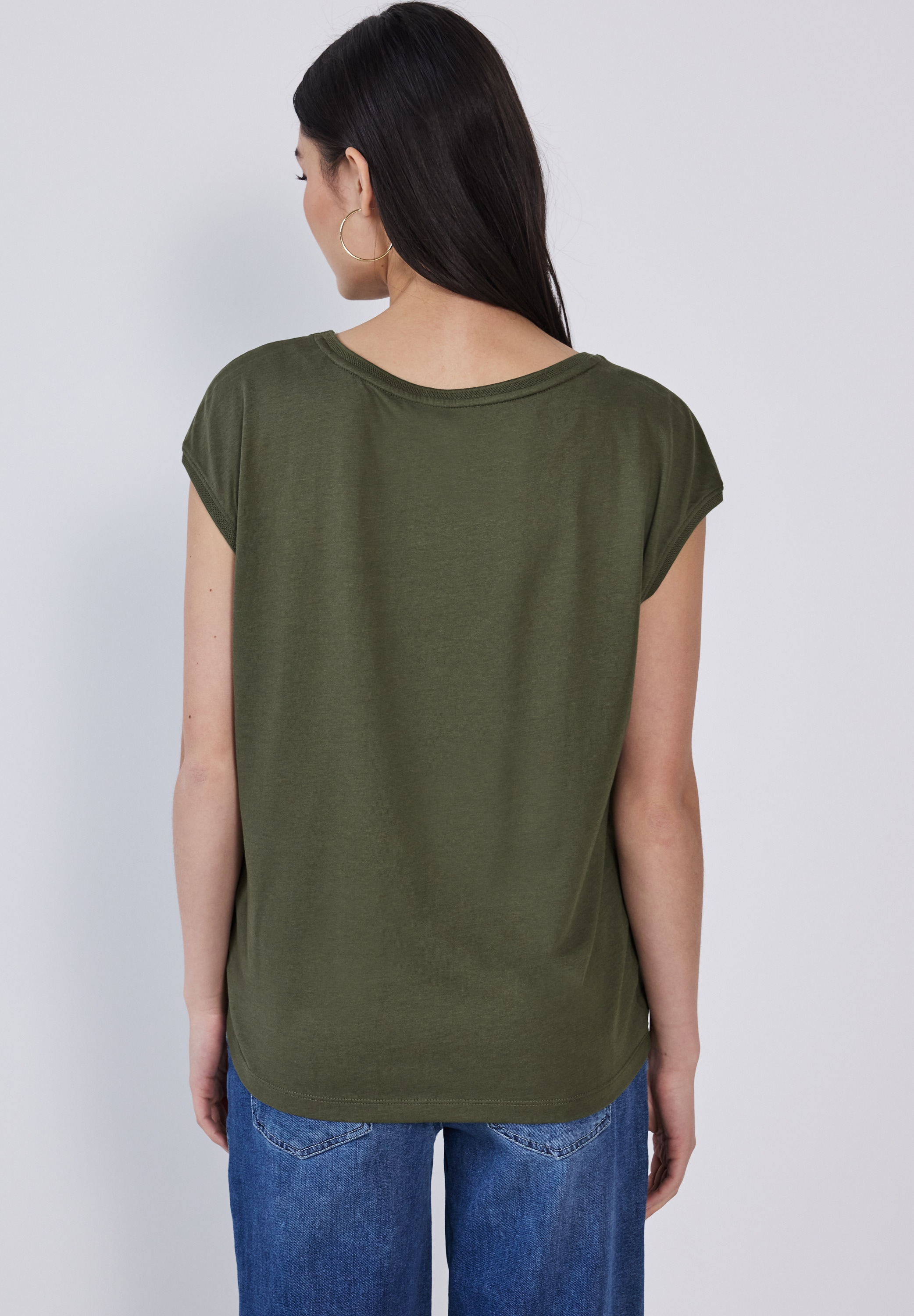 STREET ONE STUDIO T-Shirt, mit U-Boot-Ausschnitt