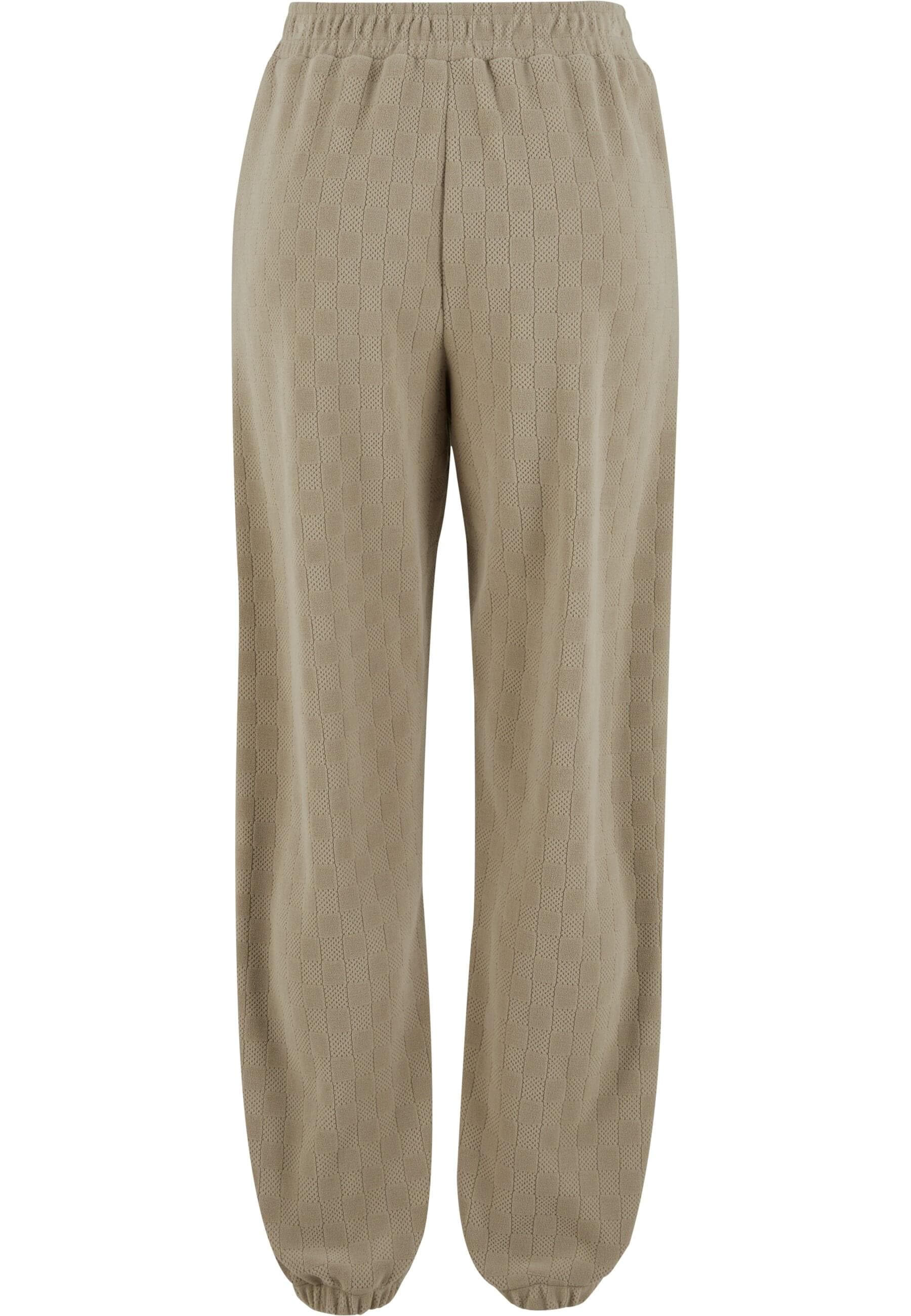 URBAN CLASSICS Jogginghose »Urban Classics Ladies Jacquard Velvet Sweatpants«, (1 tlg.)