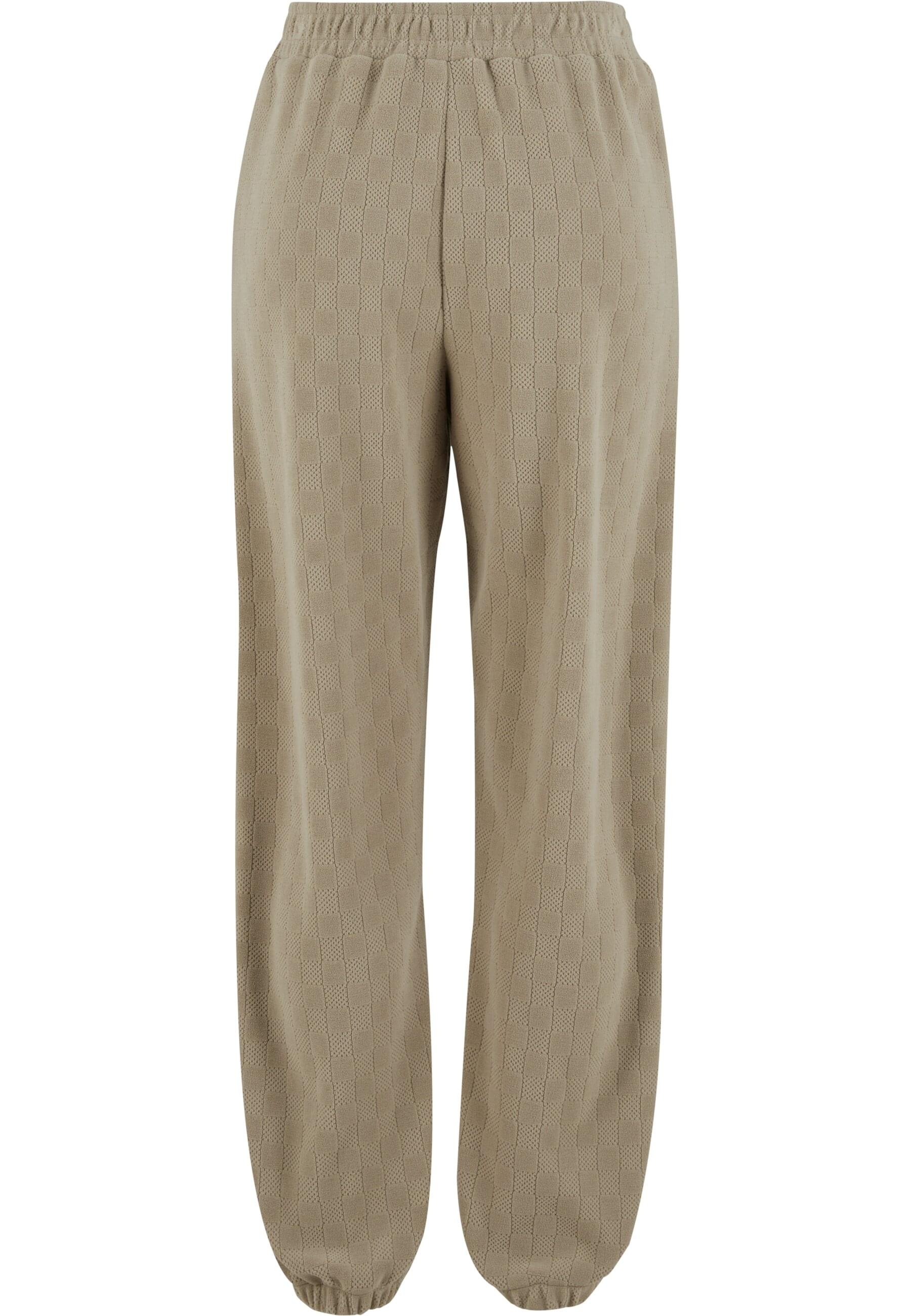 URBAN CLASSICS Jogginghose "Urban Classics Ladies Jacquard Velvet Sweatpant günstig online kaufen