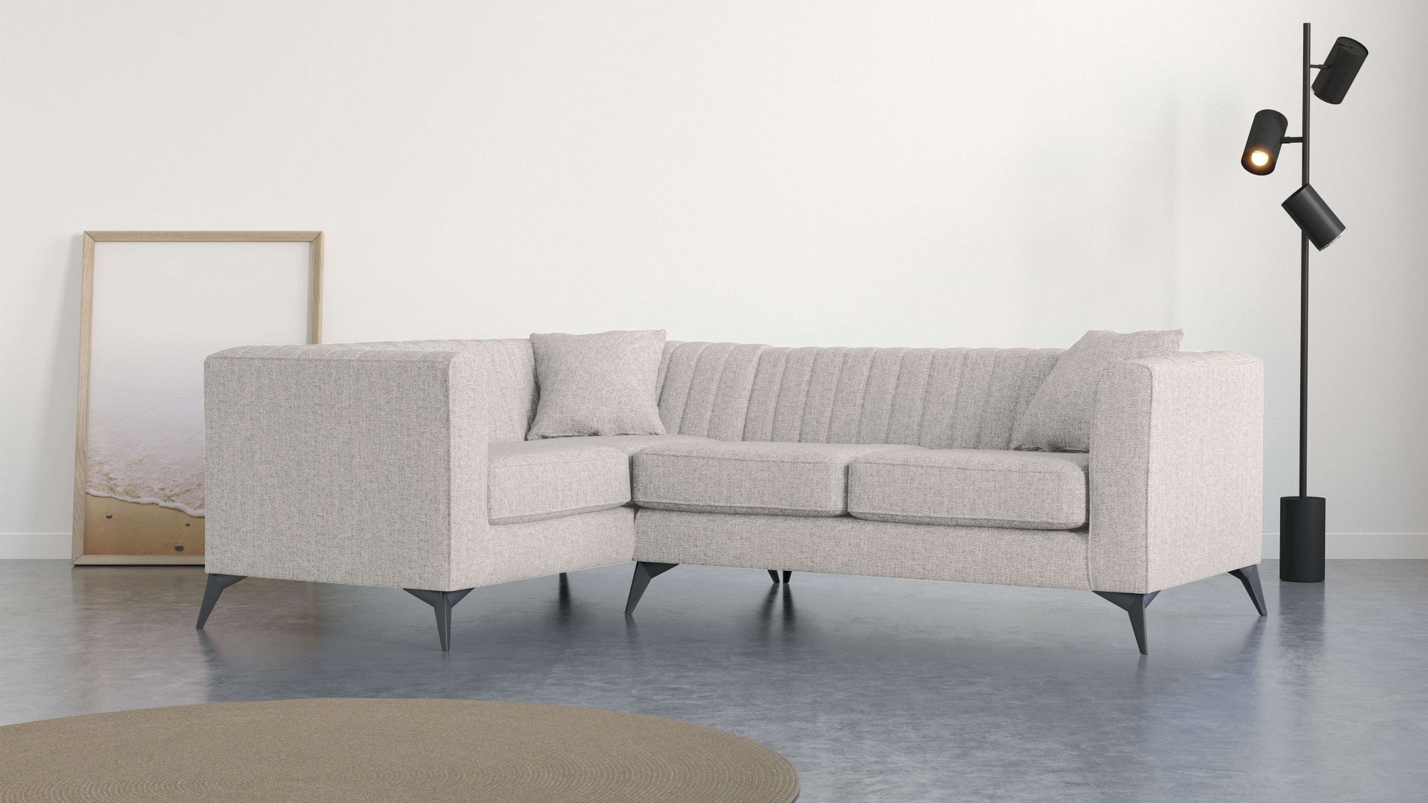 Places of Style Ecksofa "MATTHEW L-Form ideal für kleine Räume, Maße B/T/H: günstig online kaufen
