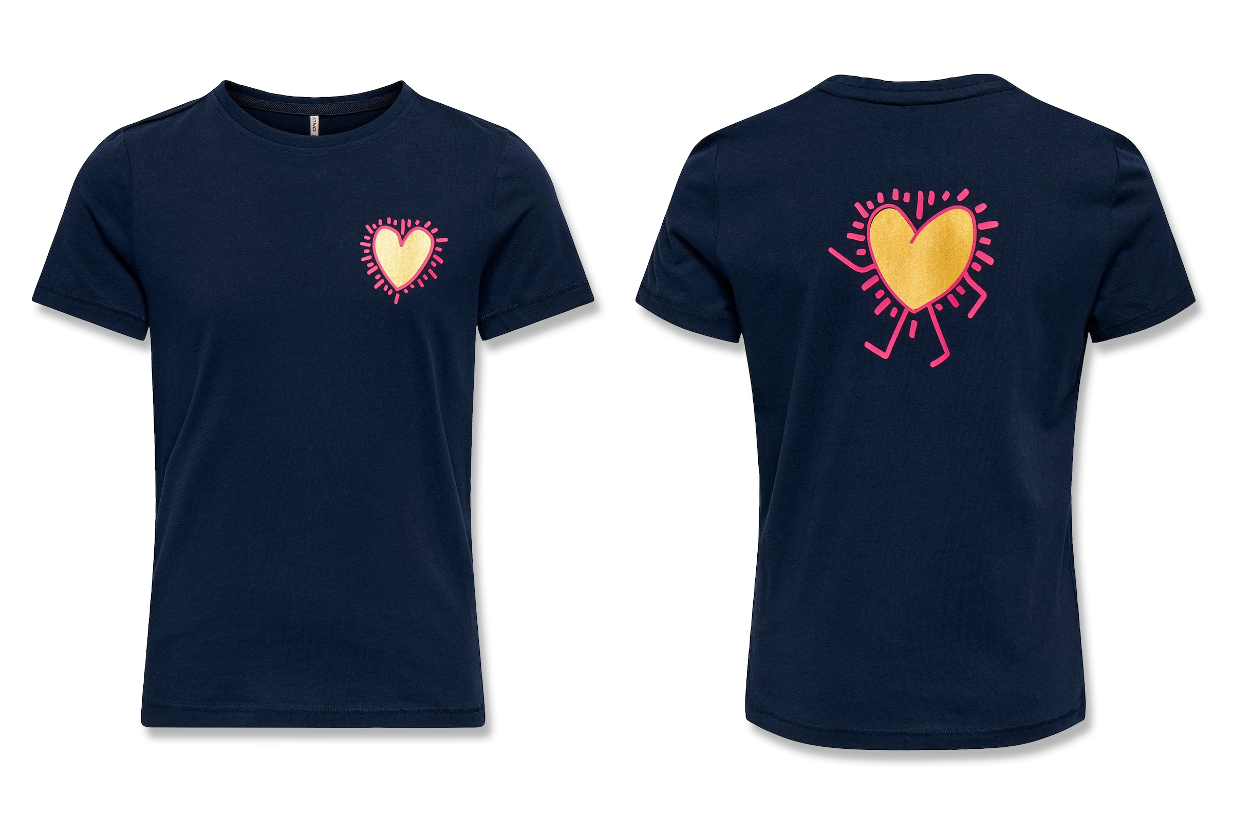 KIDS ONLY T-Shirt »KOGLANY-NINA LIFE LOVE S/S TOP FR JRS« mit unterschiedlichen Motiven - je nach Bodyfarbe