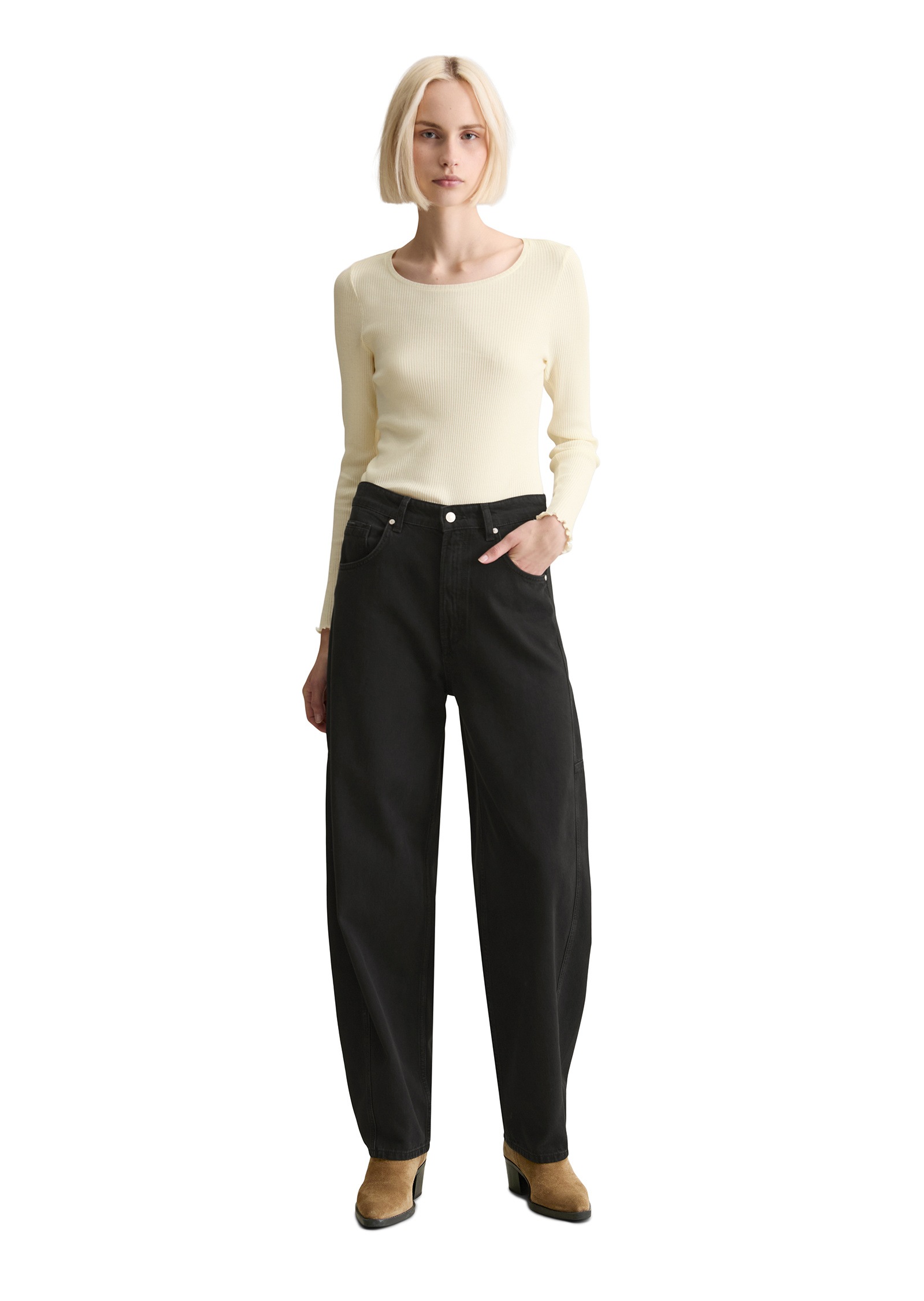 Marc O'Polo DENIM Weite Jeans »aus softem Organic-Cotton-Lyocell-Modal-Mix«