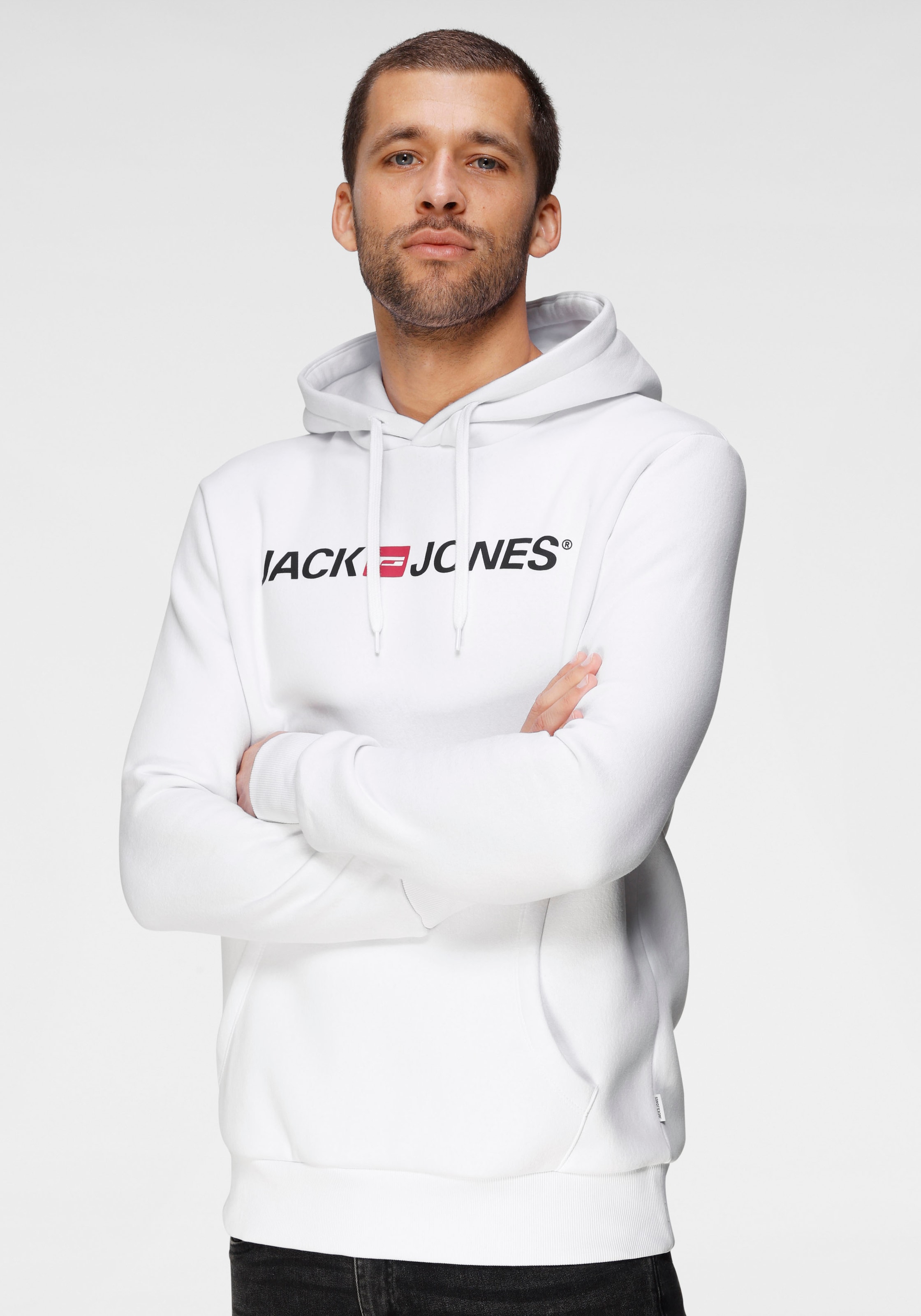 Jack & Jones Kapuzensweatshirt "Logo Hoodie Oldschool"