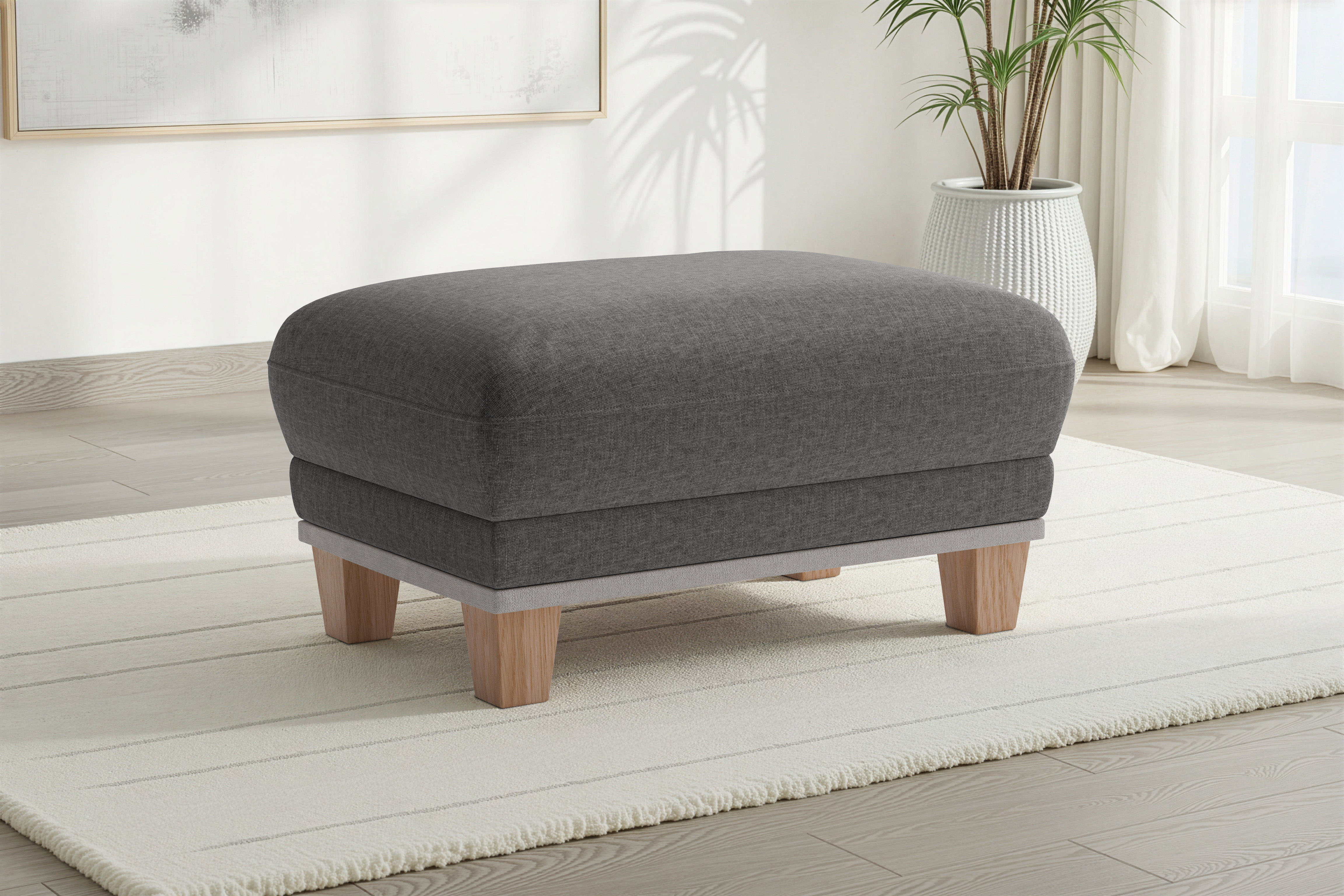 sit&more Polsterhocker "Concept" mit Buchefuß in drei Farben zur Auswahl
