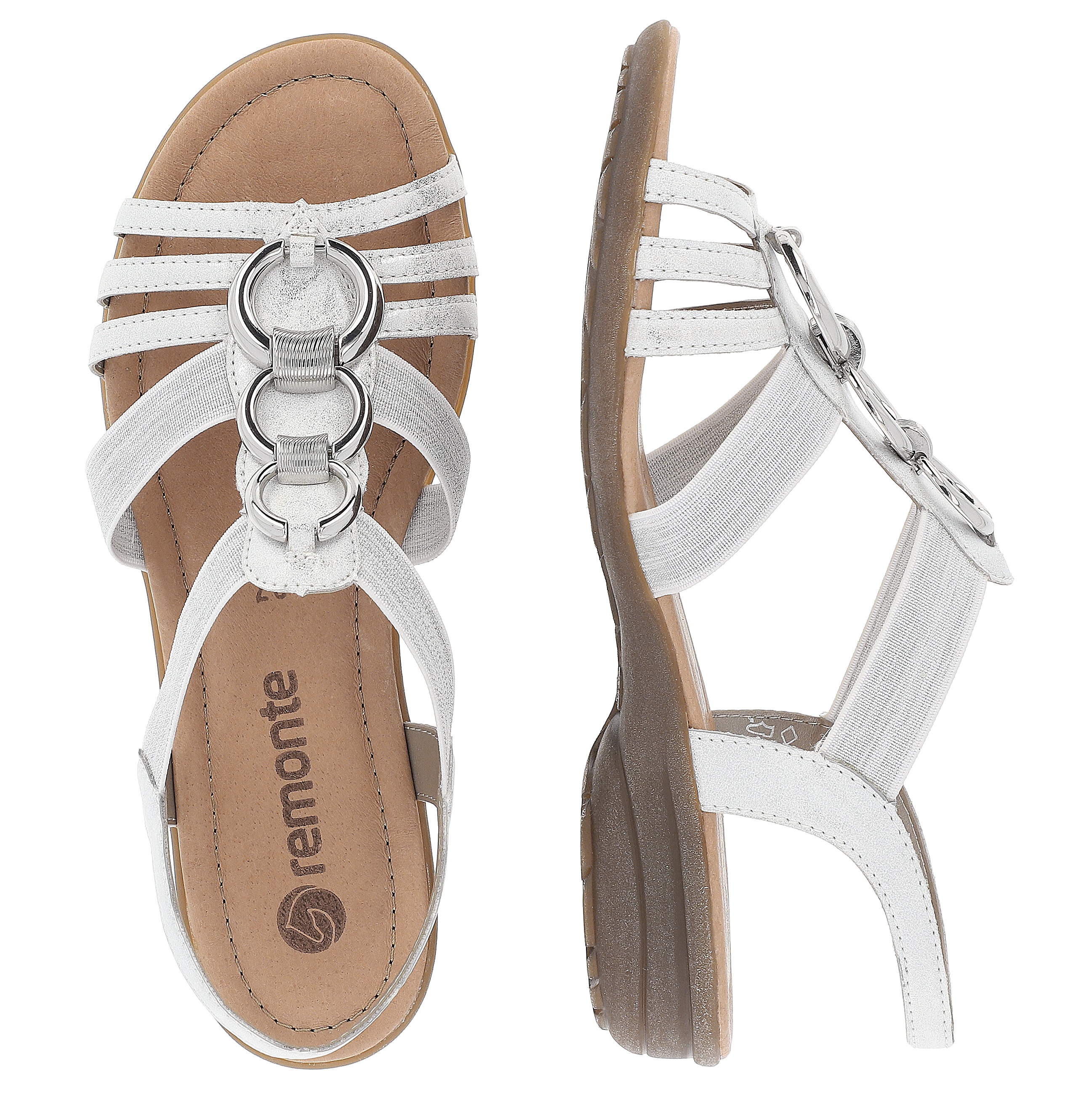 Thumbnail - Remonte Riemchensandale, Keilabsatz, Sommerschuh, Sandalette mit Gummizügen