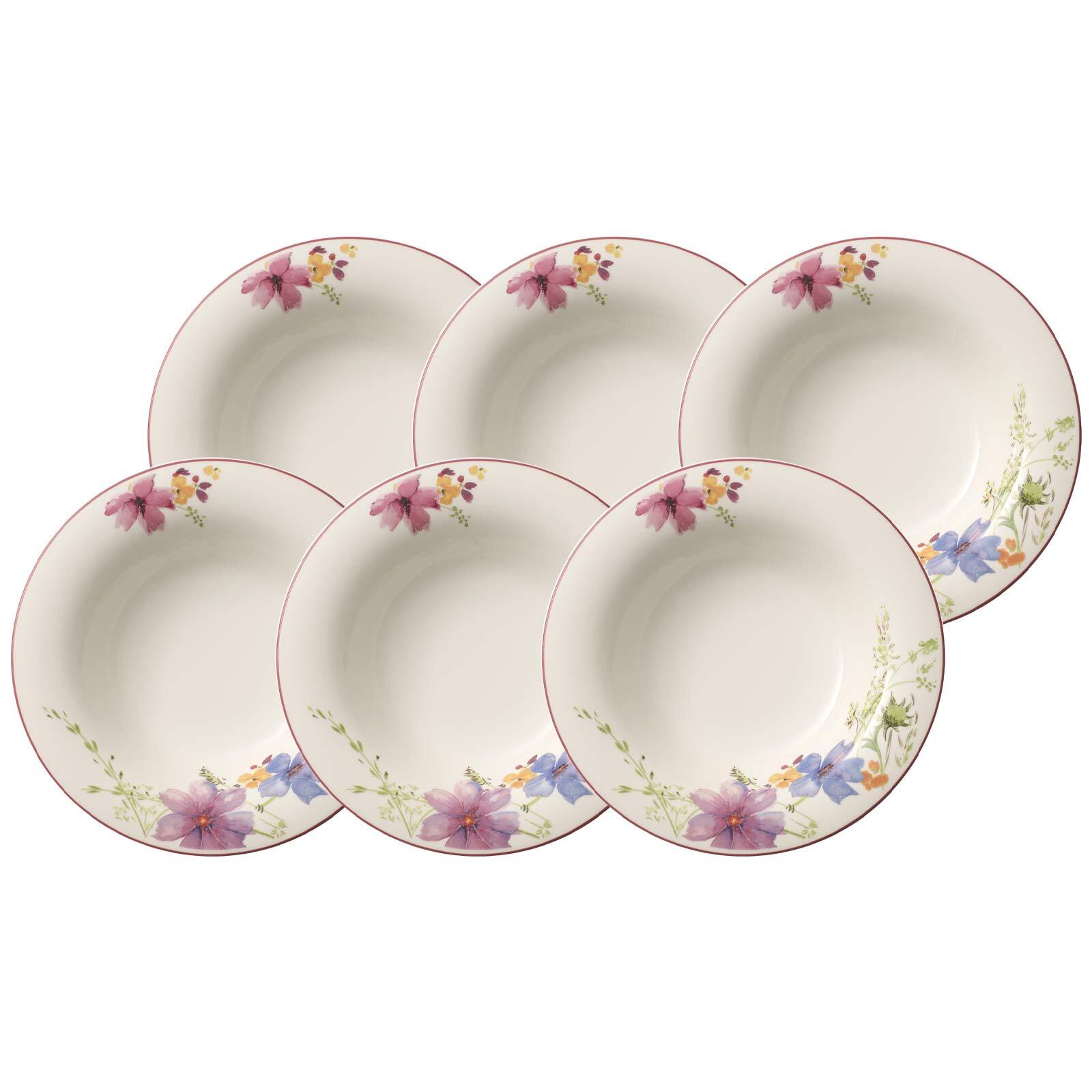 Villeroy & Boch Suppenteller "Suppenteller Mariefleur Basic ø 23 cm 6er Set bunt"