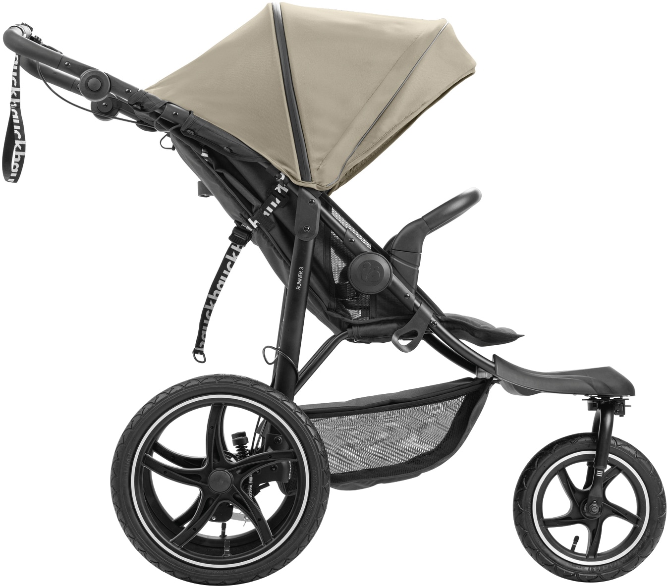 Hauck Dreirad-Kinderwagen »Runner 3, olive«, 22 kg, mit XXL-Lufträdern und Handbremse; bis 22 kg beslastbar