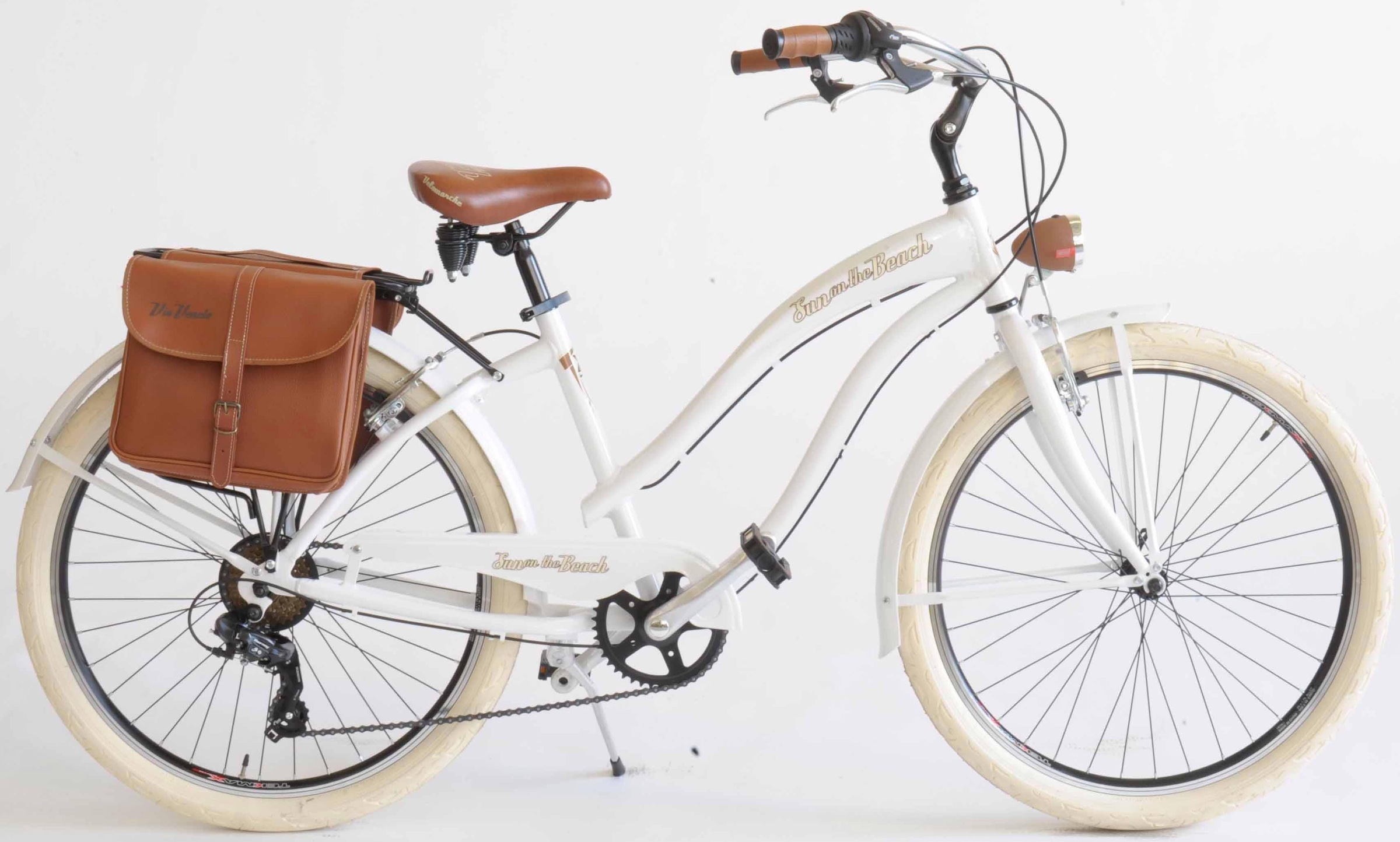 Cruiser "CRUISER Sun on the beach LADY", 43cm, 26 Zoll (66,04cm), weiß, VENICE - I LOVE ITALY, Fahrräder, für Damen, Kettenschaltung