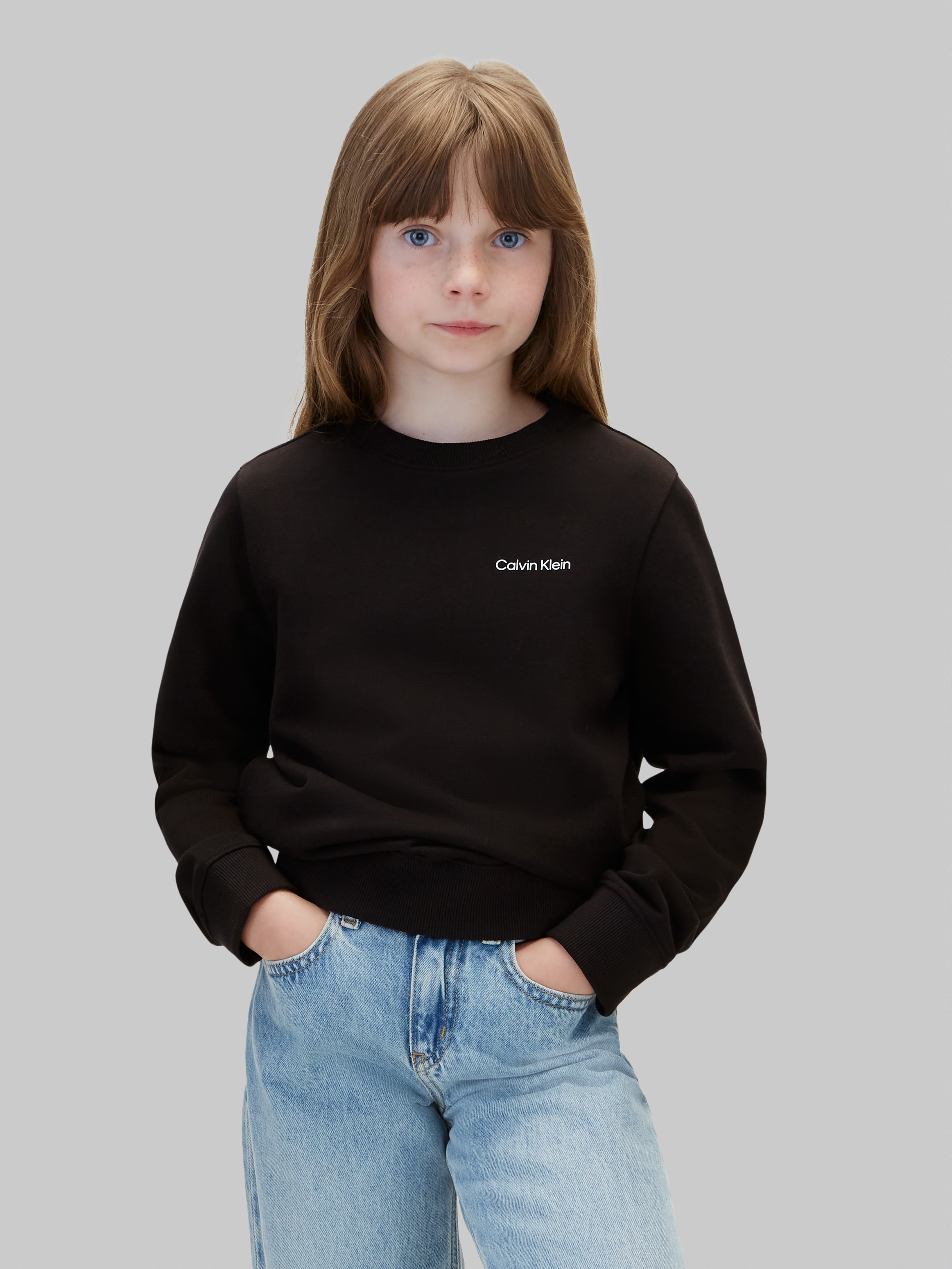 Calvin Klein Jeans Sweatshirt »SMALL CHEST INST. LOGO REG CN«, Regular fit , Logoschriftzug
