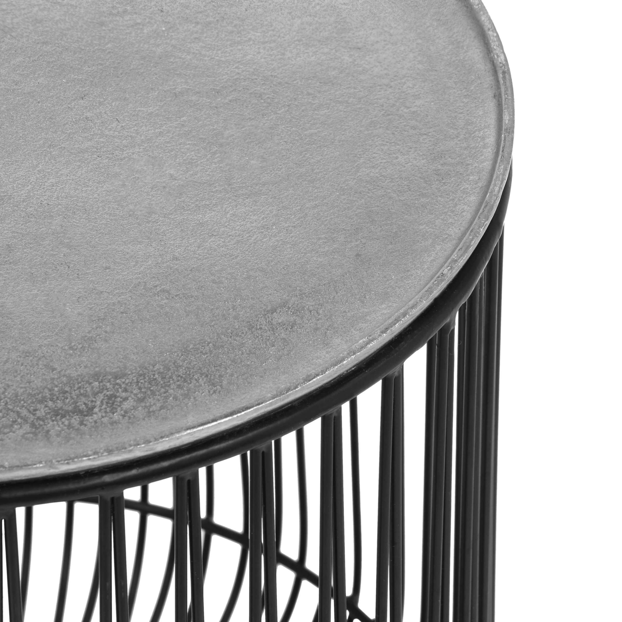 Mirrors and More Patty Side Table Silver 3