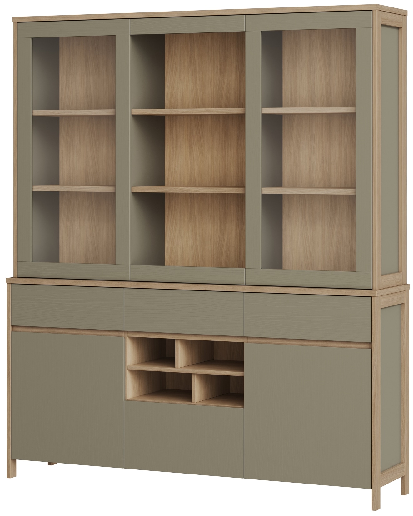 Home affaire Buffet »Stranda, Hochschrank im Scandi-Style, moderner Schrank«, Rahmenoptik, ausreichend Stauraum, vielseitig einsetzbar, 164 cm breit