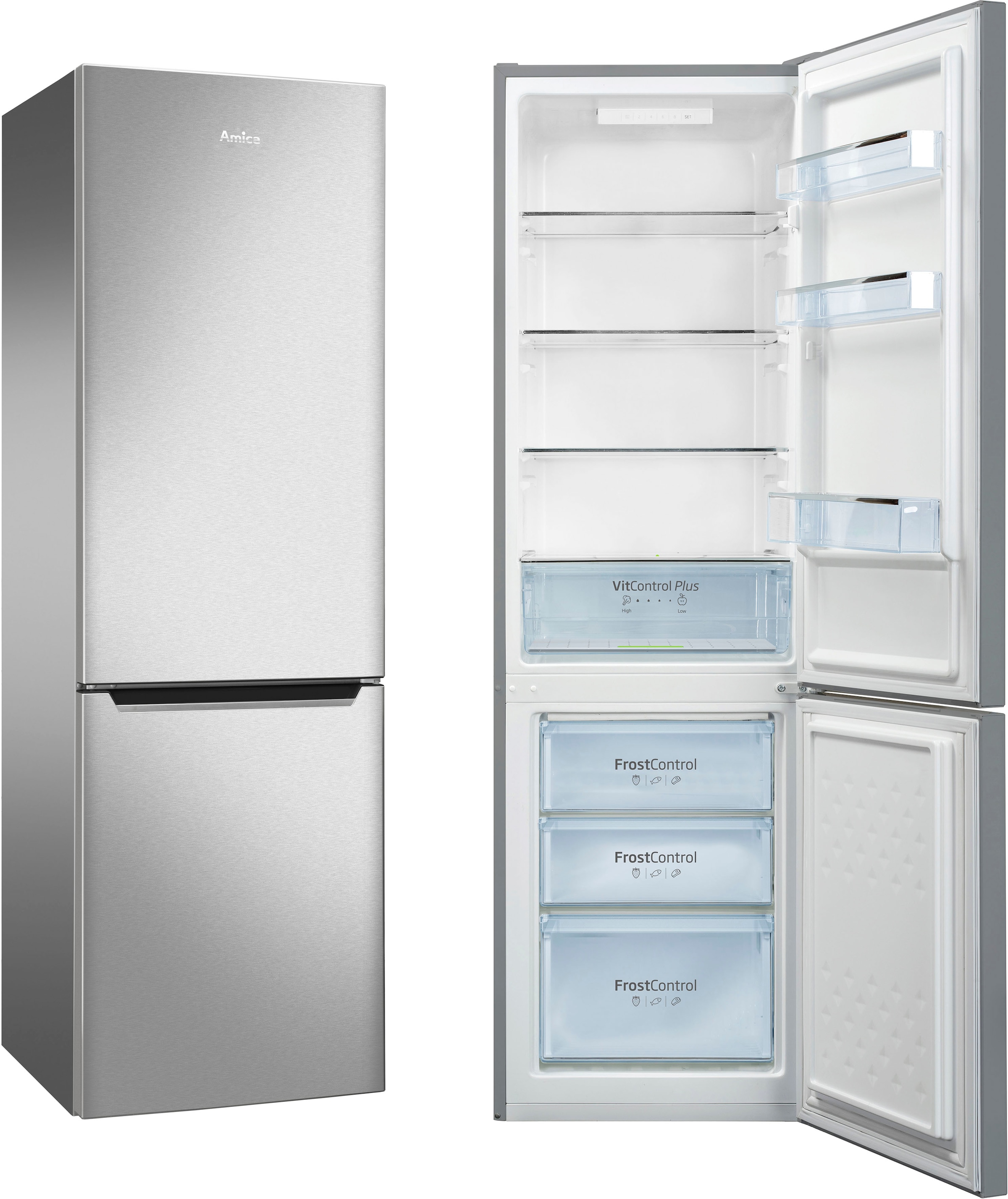 Amica Kühl-/Gefrierkombination "KGCL 387 155 E" 176 cm hoch 54 cm breit günstig online kaufen