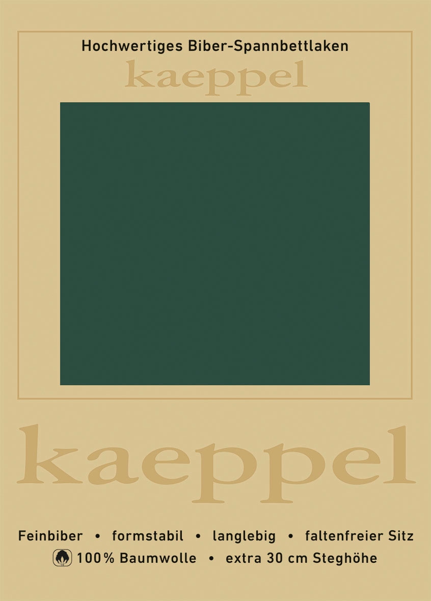 Kaeppel Spannbettlaken "Spannbettlaken Biber" 100% Baumwolle, kuschelig wei günstig online kaufen