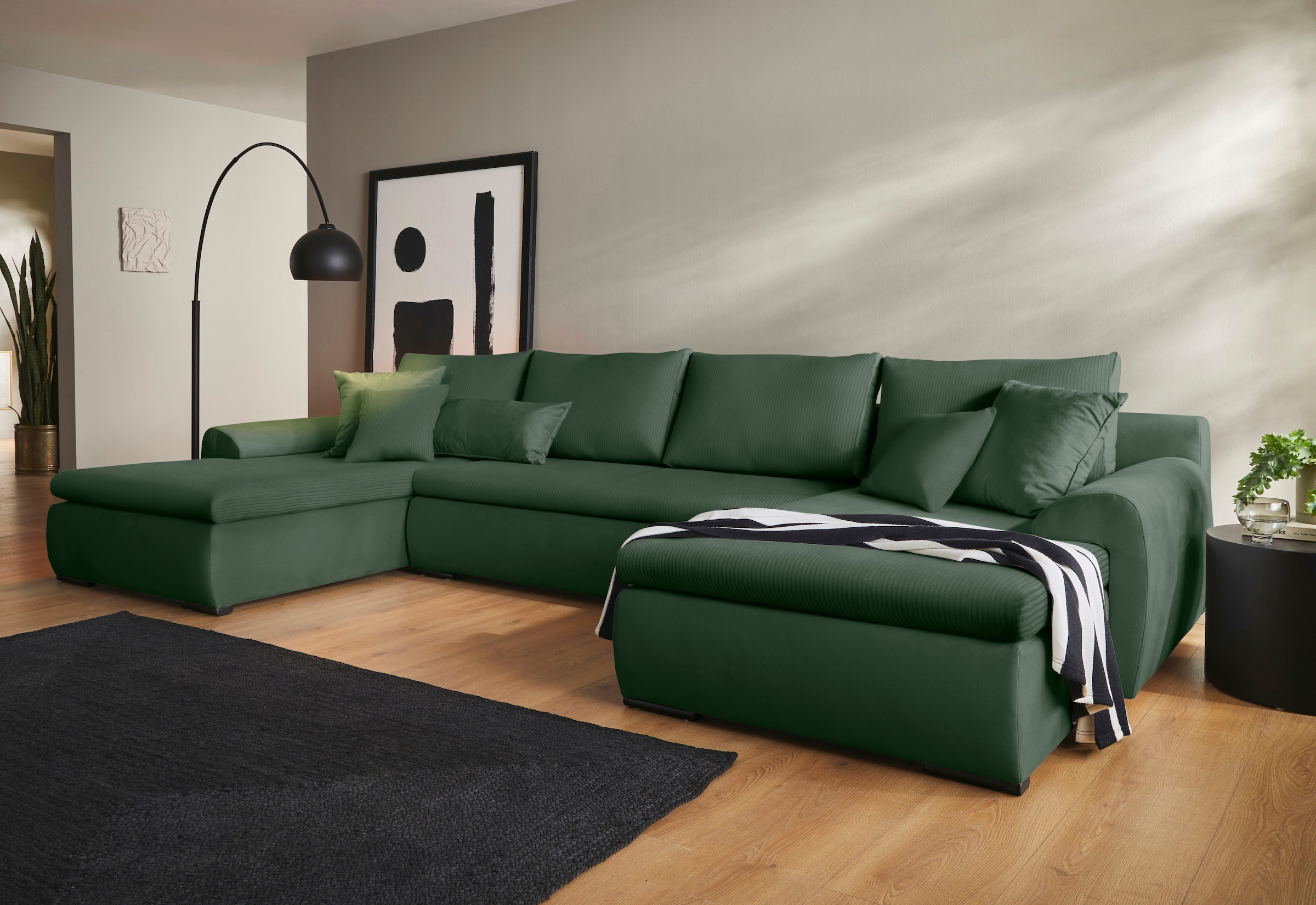 Home affaire Wohnlandschaft "Win U-Form, B: 366 cm - OTTO. Verlässliche Qua günstig online kaufen