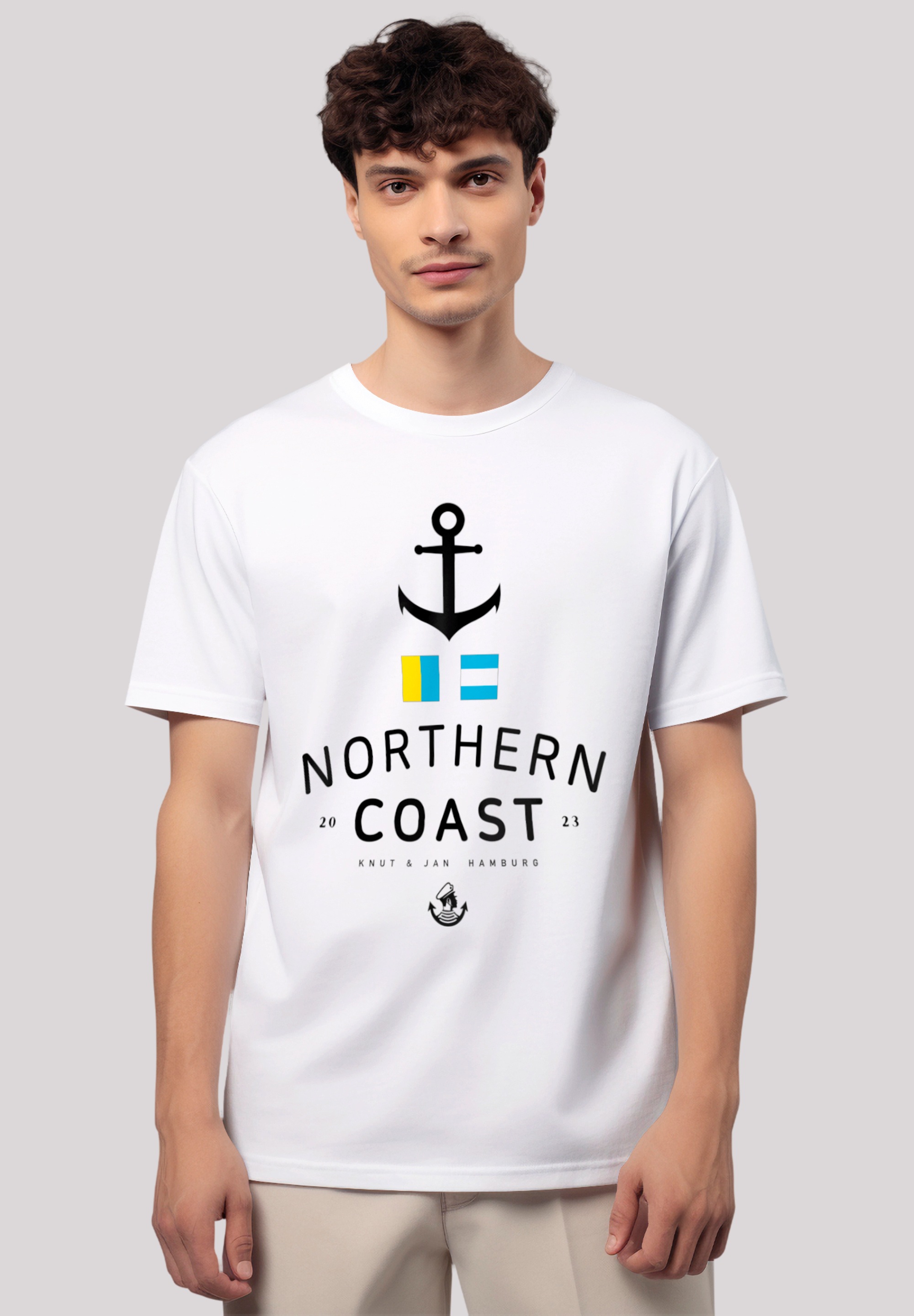 F4NT4STIC T-Shirt "Nordsee Flaggen Knut & Jan Hamburg", Premium Qualität günstig online kaufen