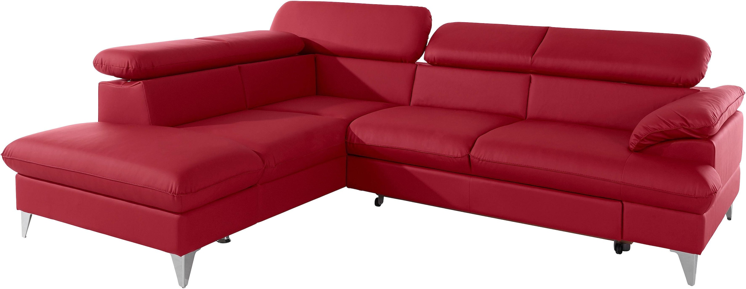 COTTA Ecksofa »Caluso L-Form«, mit Kopfteilverstellung, wahlweise mit Bettfunktion & Bettkasten