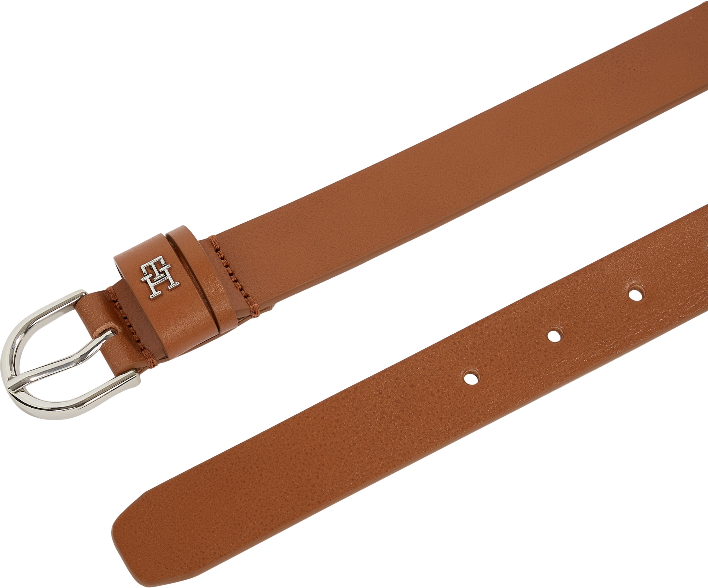Tommy Hilfiger Ledergürtel »ESSENTIAL EFFORTLESS 2.5 SV«, Einfachdornschließe, Metallemblem