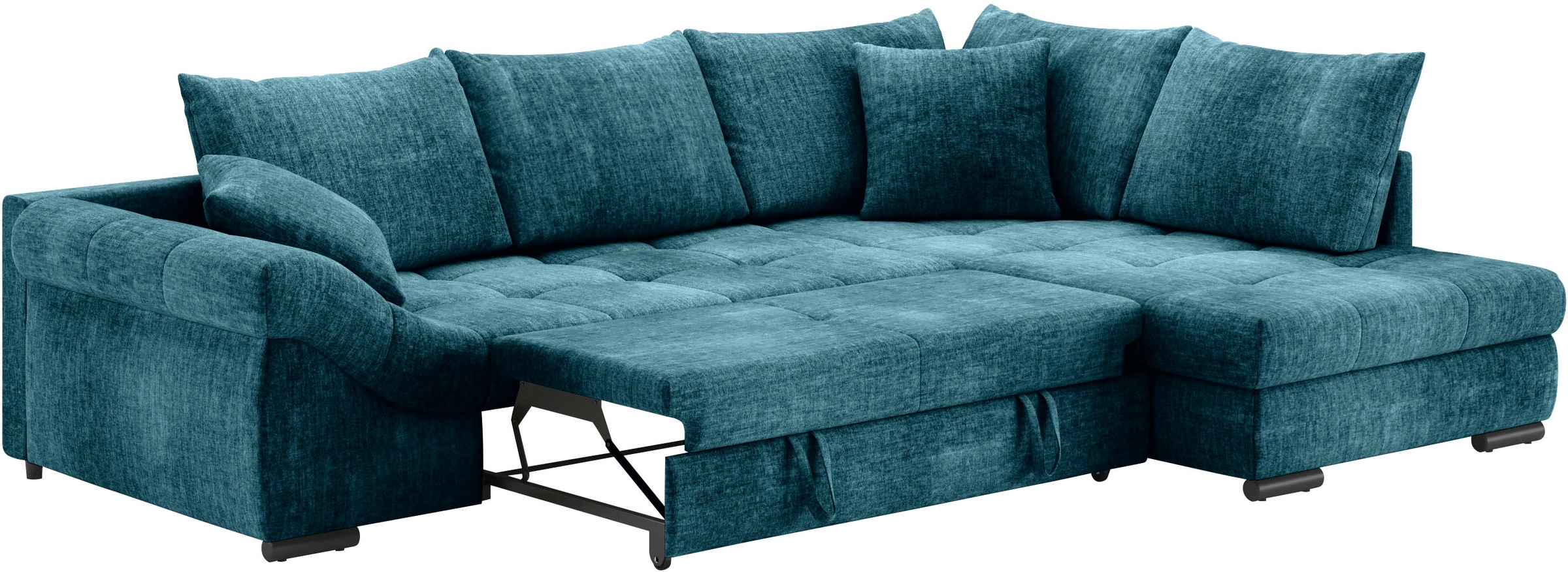 Mr. Couch Ecksofa »Allegro DuraFlex, L-Form«, Hochschläfer-Bettauszug, Kaltschaumpolsterung, bis 140 kg belastbar