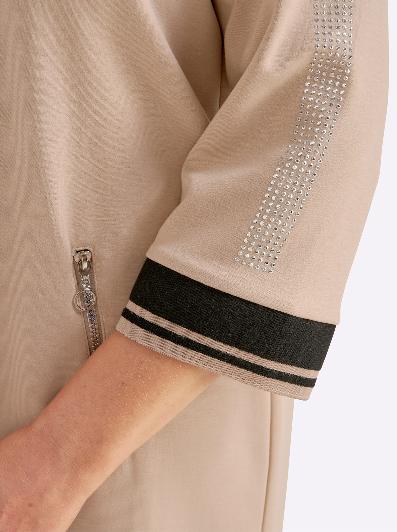 creation L Shirtkleid »Modal-Mix-Kleid« Reißverschlusstasche