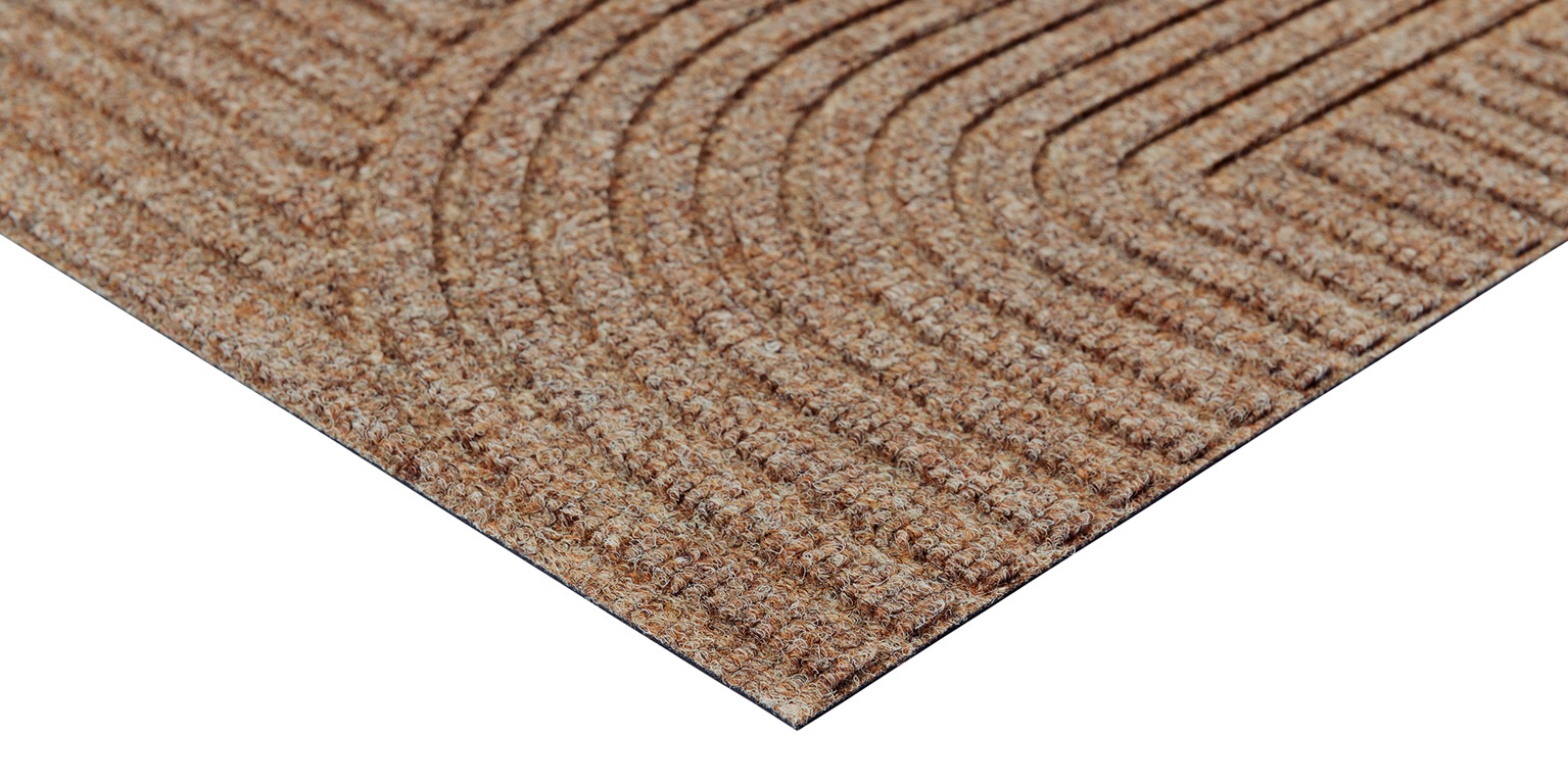 Fußmatte "Loop taupe", beige, B:60cm H:8mm L:90cm, Obermaterial: 50% Polyester, 50% Polypropylen, WASH+DRY BY KLEEN-TEX, Teppiche, Fußmatte 3