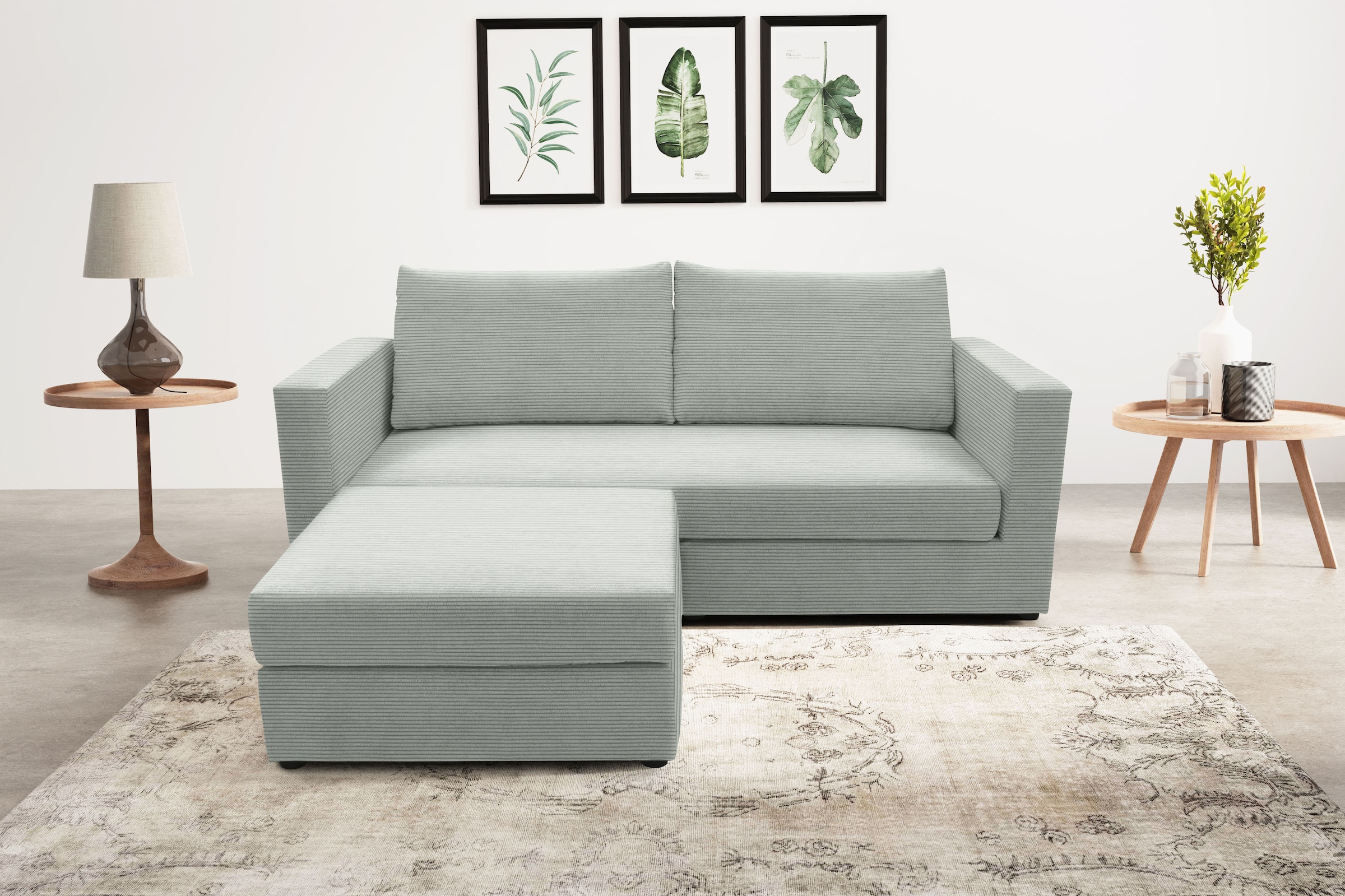DOMO collection 2-Sitzer »800015, als Sitzmöbel oder Schlafgelegenheit nutzbar, Schlafsofa«, Sitzfläche mit Federkern, inkl. 2 Rückenkissen