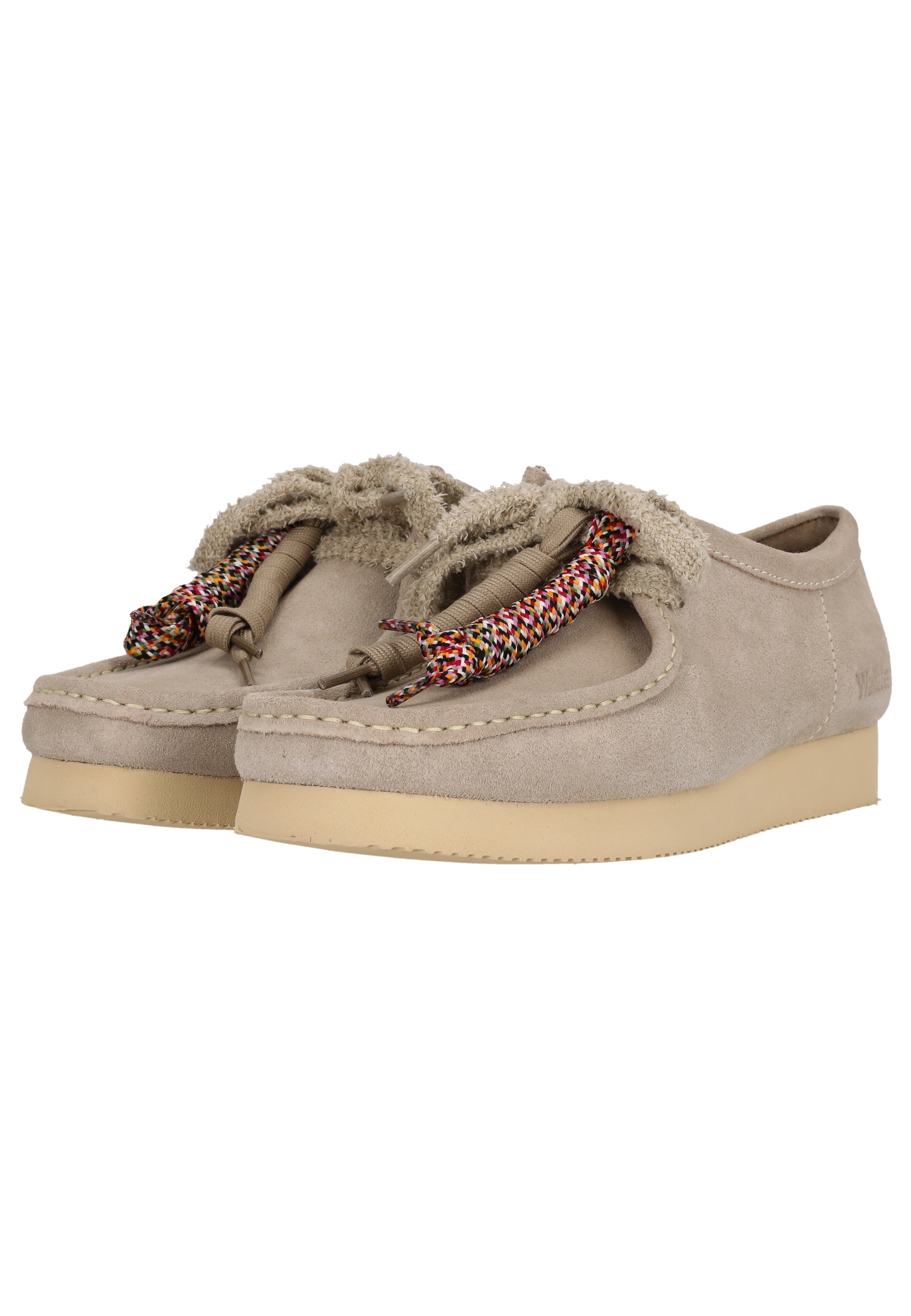 Clarks Wallabee Lace-up Shoe Beige Leather Size 42 3