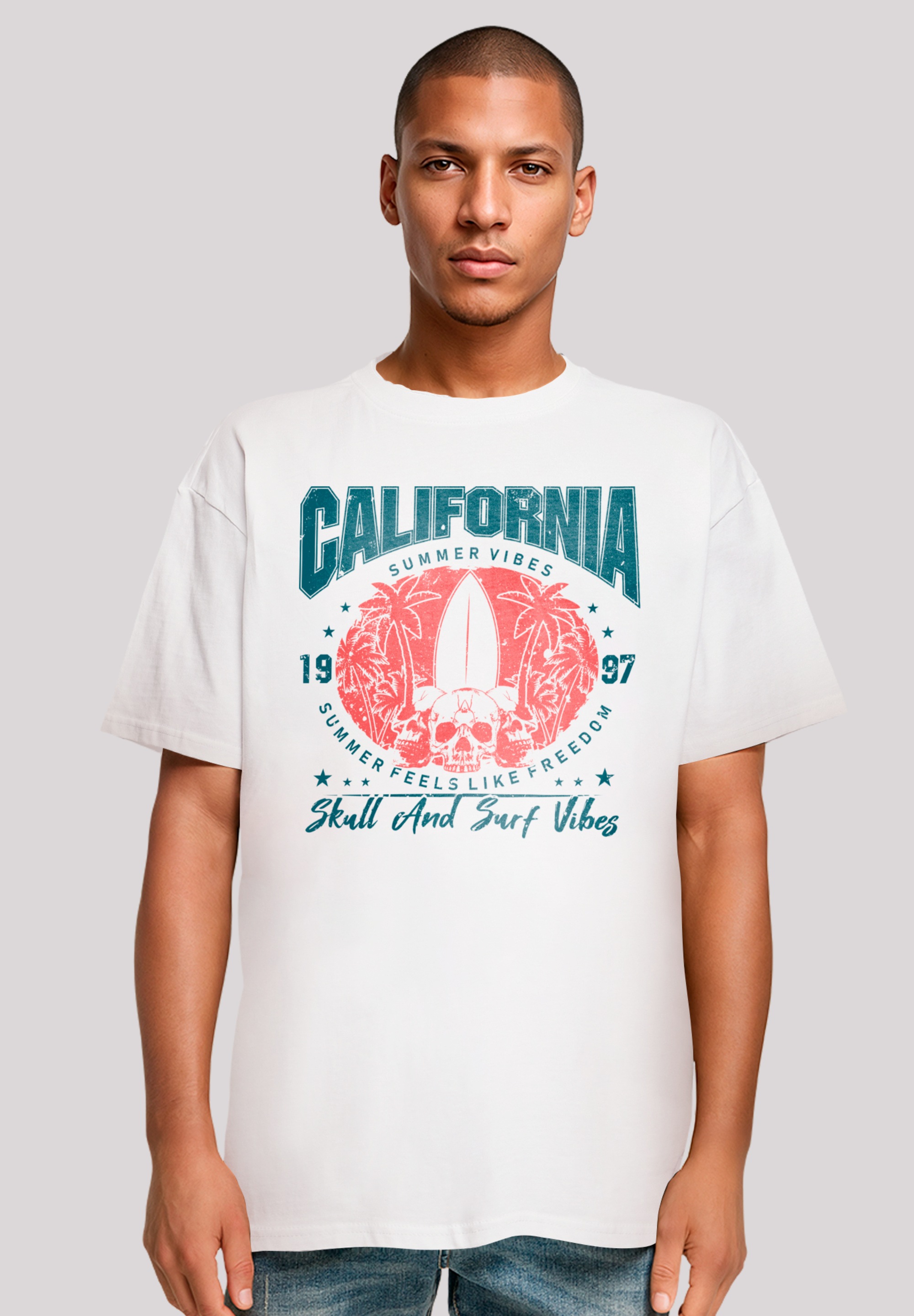 F4NT4STIC T-Shirt "California skull summer vibes", Premium Qualität günstig online kaufen