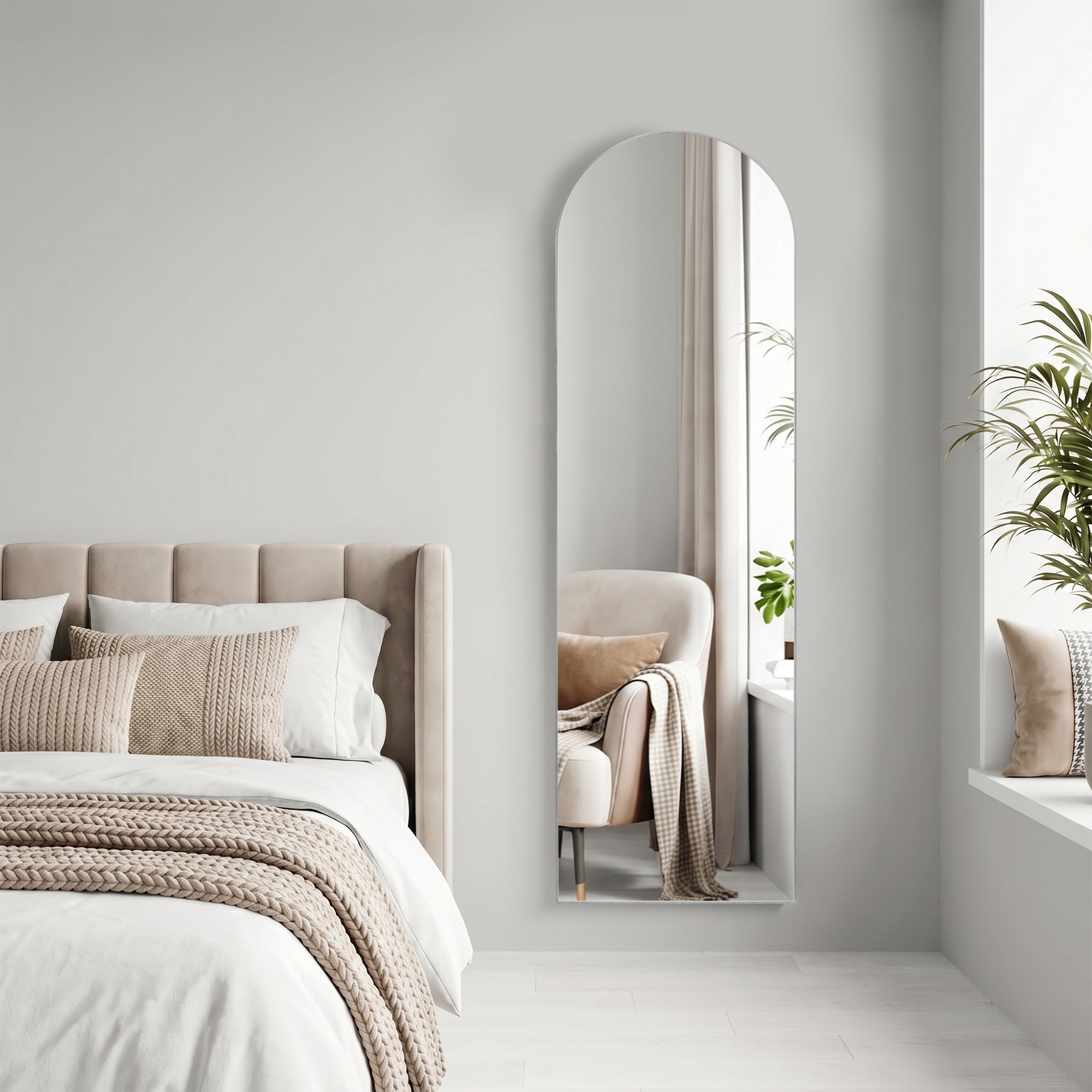 OTTO home Spiegel »Standspiegel Addrik, wahlweise in 2 Größen 150x40cm oder 180x60cm« Ganzkörperspiegel mit Sicherheitsglas, in verschiedenen Farben